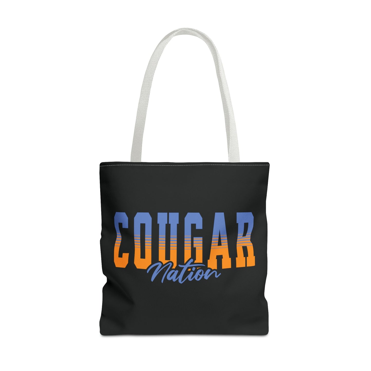 Personalized Team Mascot Nation Tote Bag – Custom School Colors & Collegiate Stripes