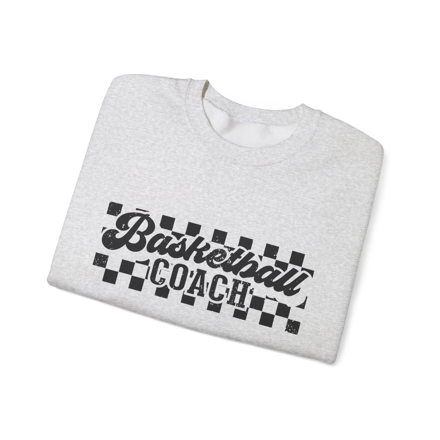 Personalized Retro Basketball Crewneck Sweatshirt – Vintage Checkered Design