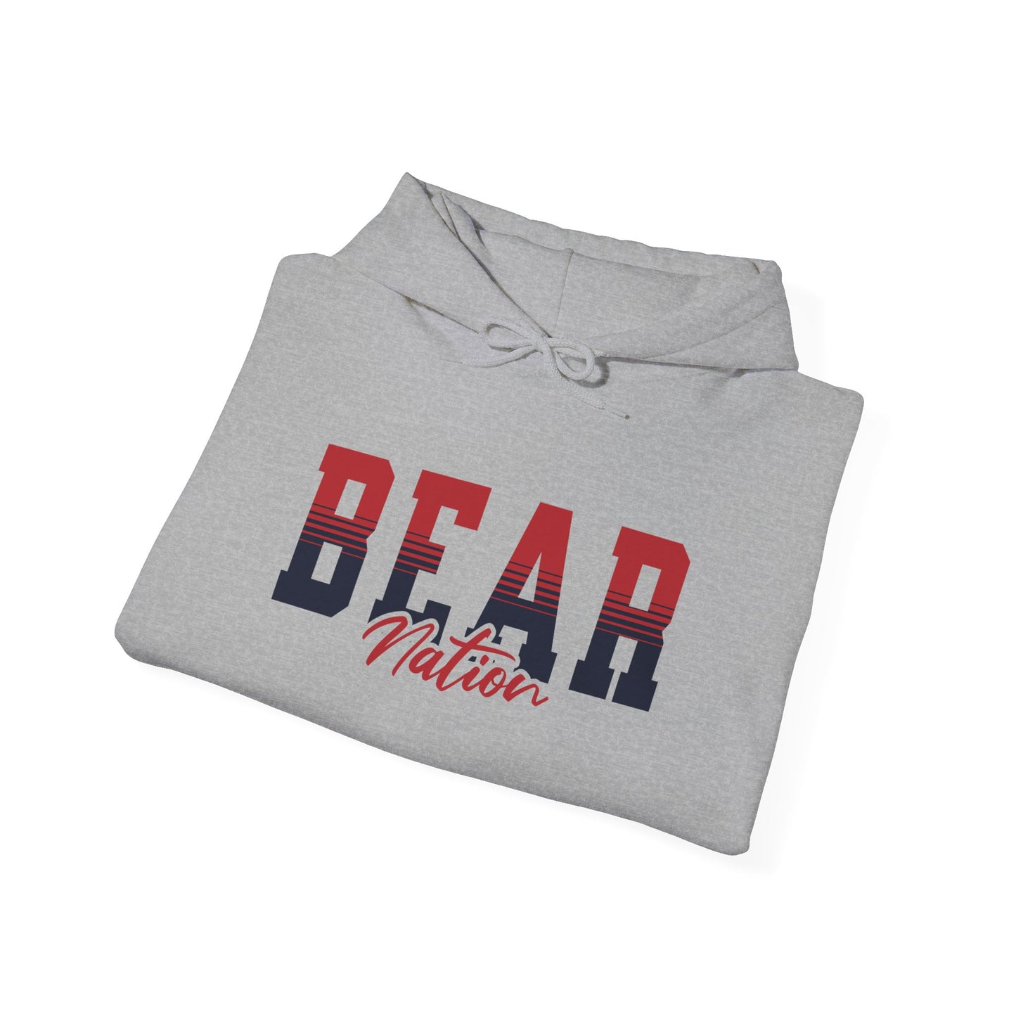 Personalized Team Mascot Nation Hoodie – Custom School Colors & Collegiate Stripes | Gildan Hoodie
