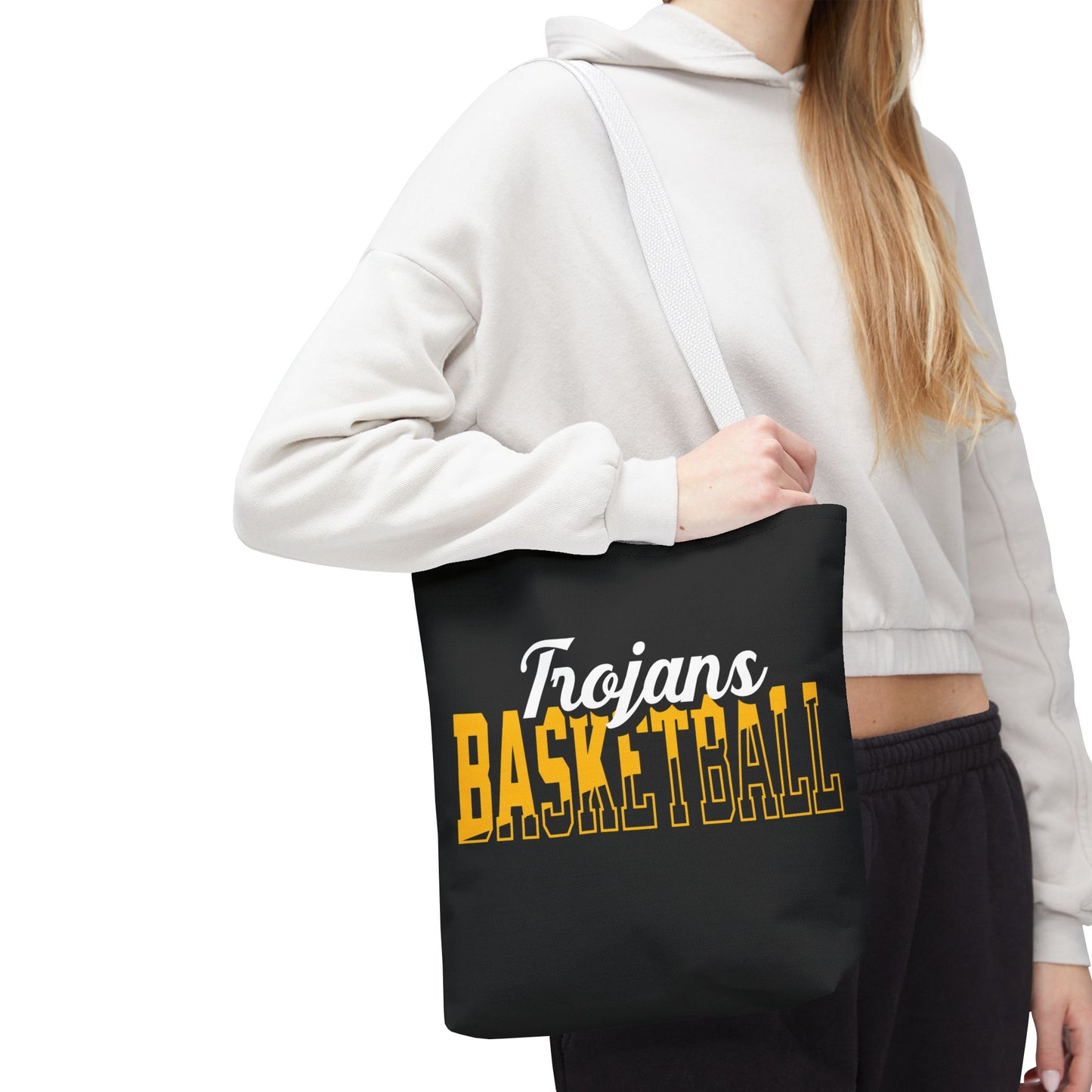 Custom Team Mascot Tote Bag – Personalized School Colors & Half-Solid, Half-Outline Text