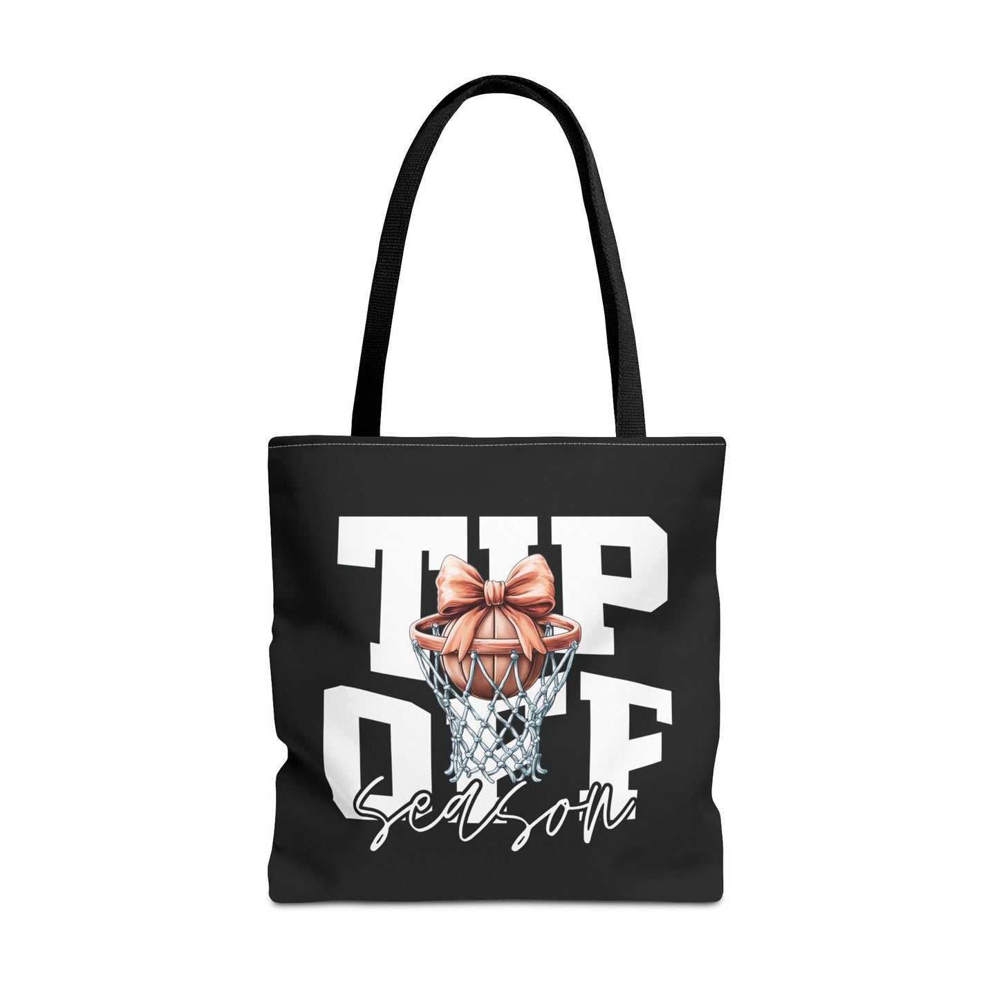 Tip-Off Season Vintage Basketball Tote Bag – Retro Coquette Bow Style
