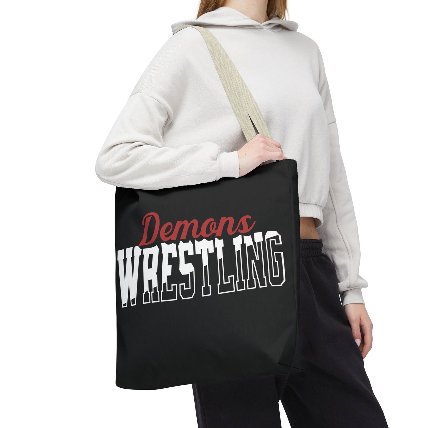 Personalized Wrestling Team Mascot Tote Bag – Custom School Colors & Bold Collegiate Design