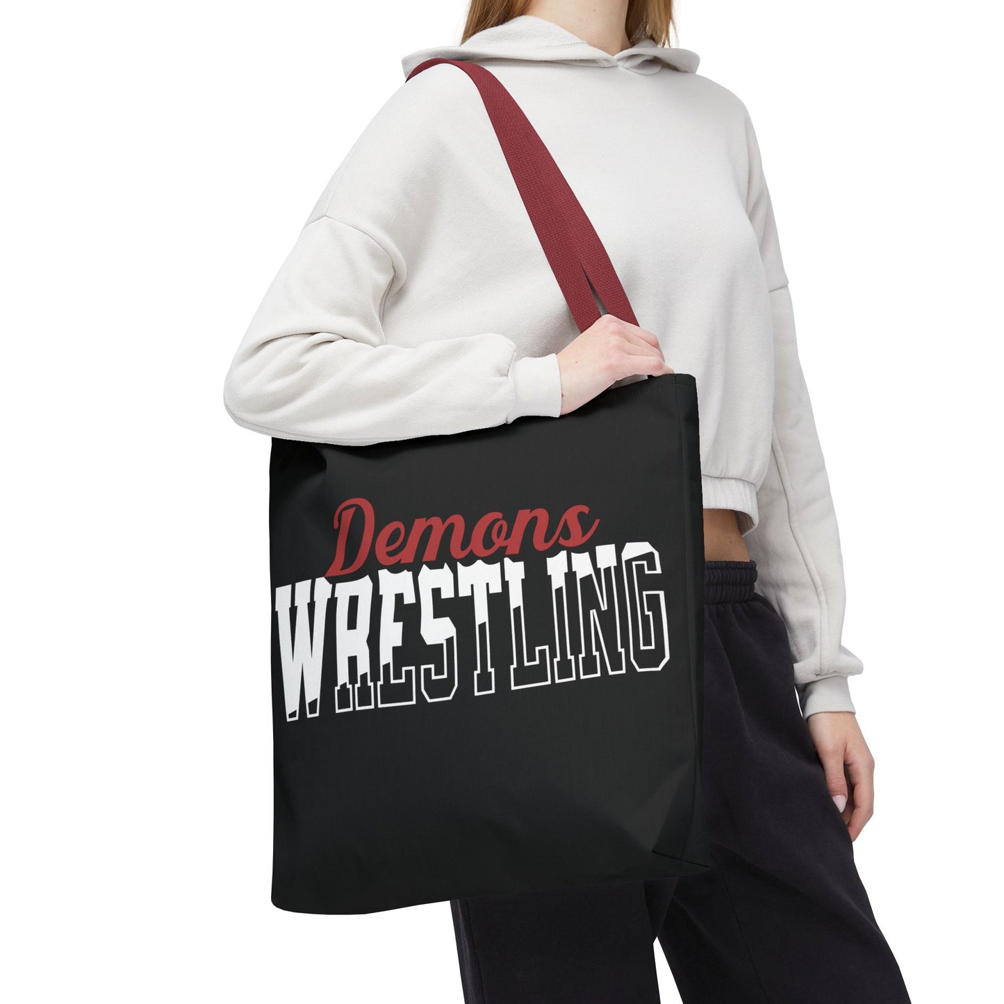 Personalized Wrestling Team Mascot Tote Bag – Custom School Colors & Bold Collegiate Design