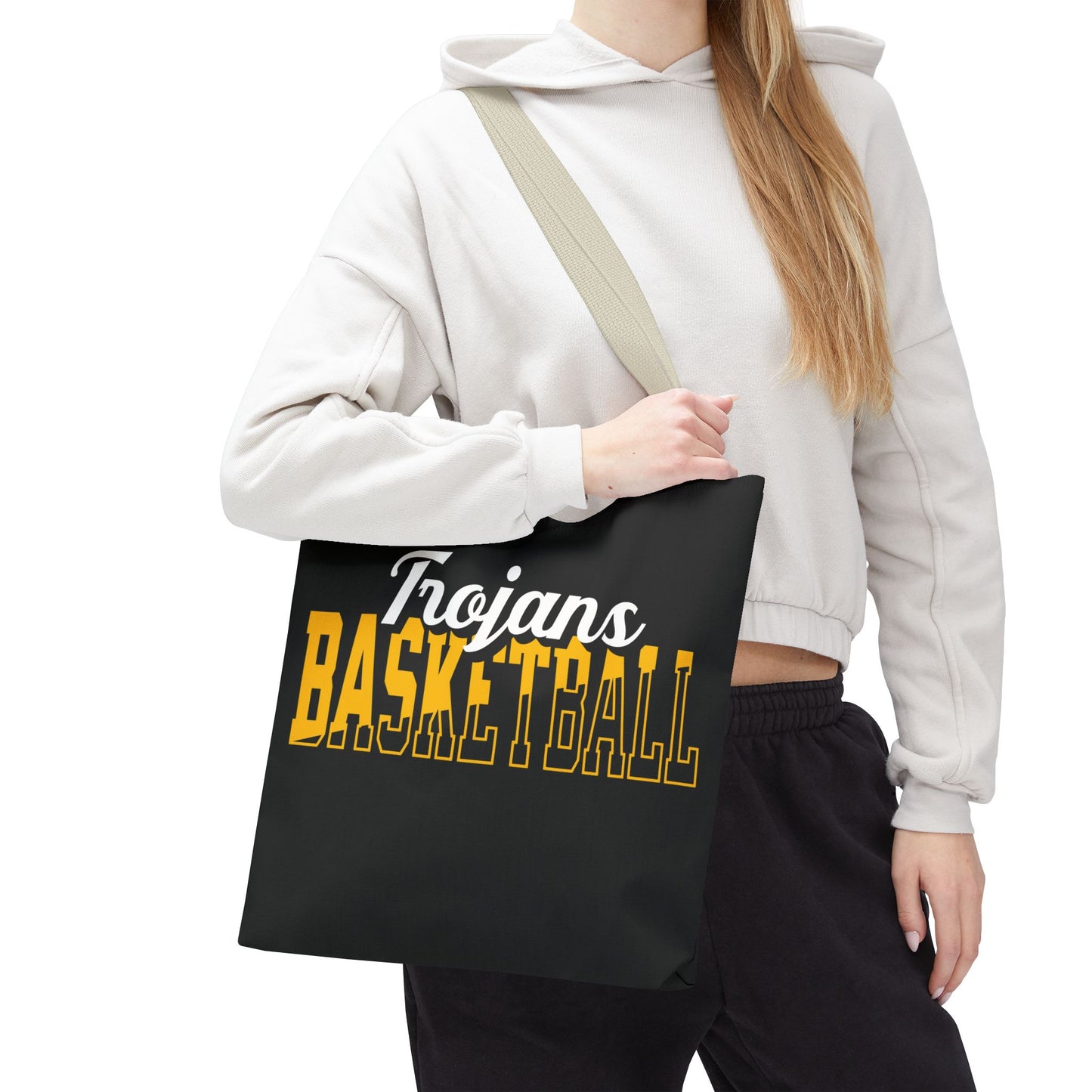 Custom Team Mascot Tote Bag – Personalized School Colors & Half-Solid, Half-Outline Text