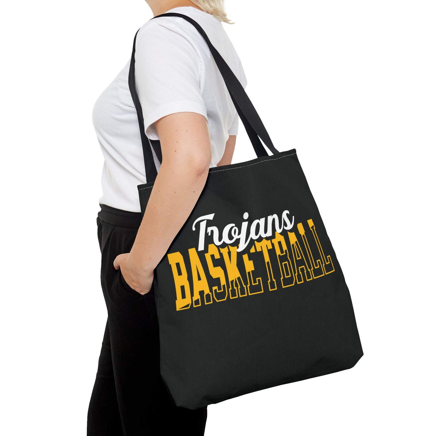 Custom Team Mascot Tote Bag – Personalized School Colors & Half-Solid, Half-Outline Text