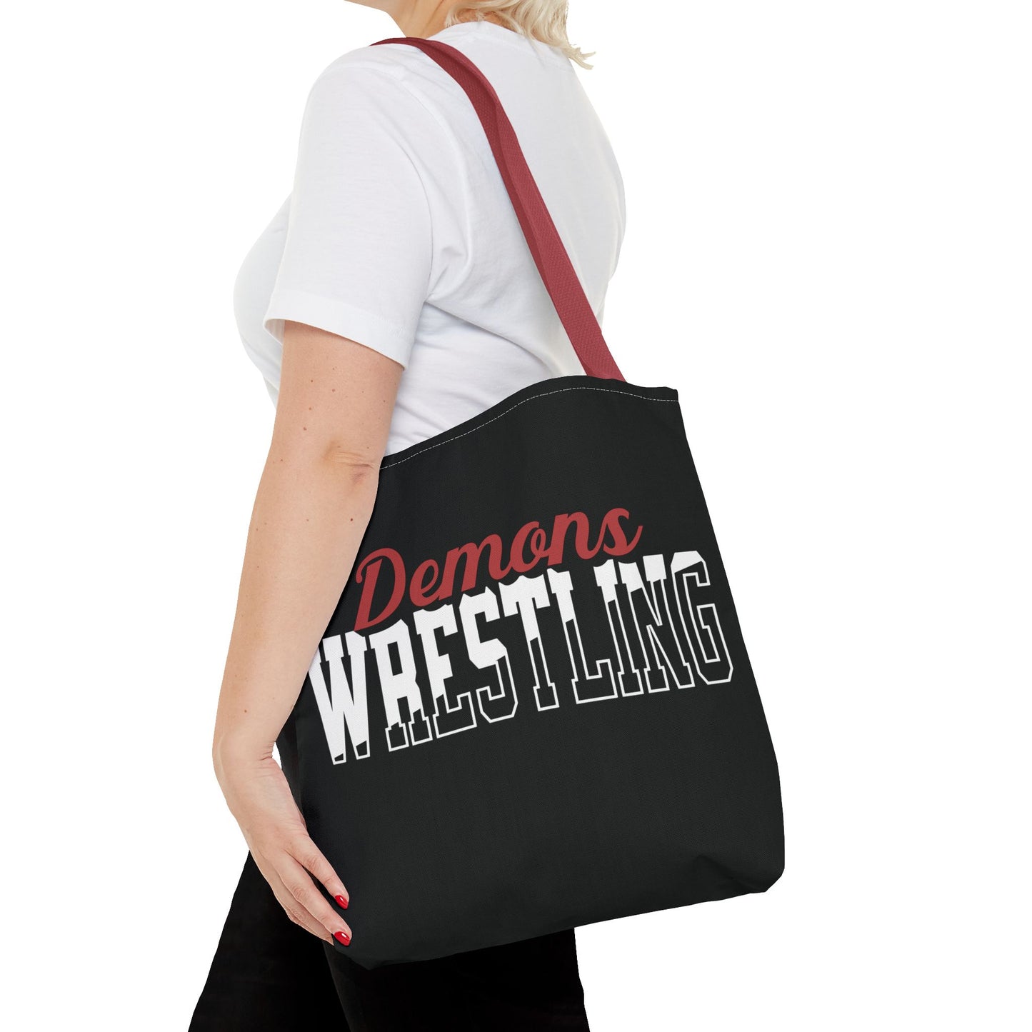 Personalized Wrestling Team Mascot Tote Bag – Custom School Colors & Bold Collegiate Design