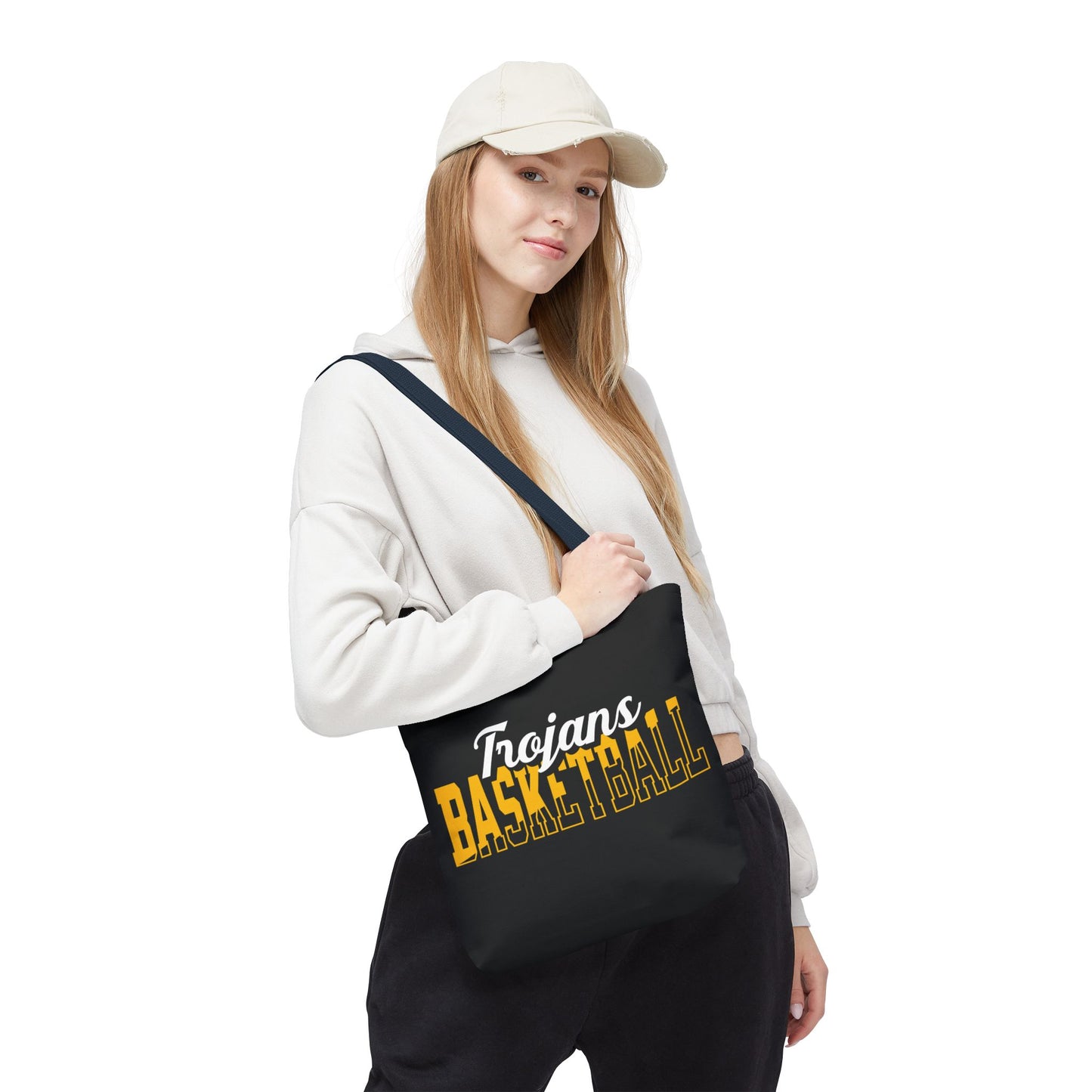 Custom Team Mascot Tote Bag – Personalized School Colors & Half-Solid, Half-Outline Text