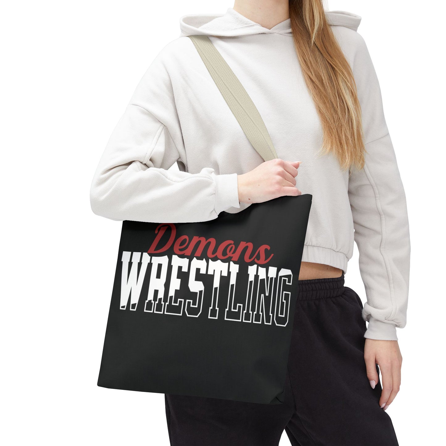 Personalized Wrestling Team Mascot Tote Bag – Custom School Colors & Bold Collegiate Design