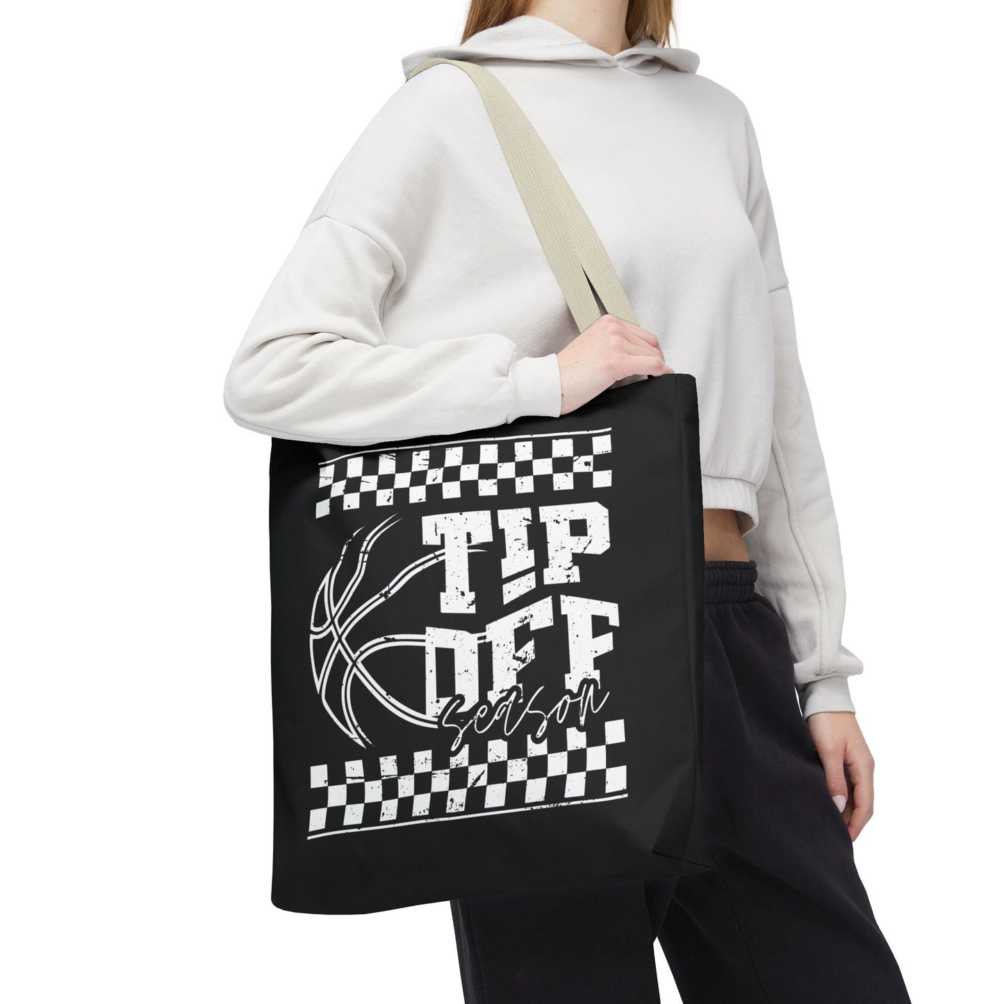 Tip-Off Season Retro Basketball Tote Bag – Vintage Style Game Day Carry-All