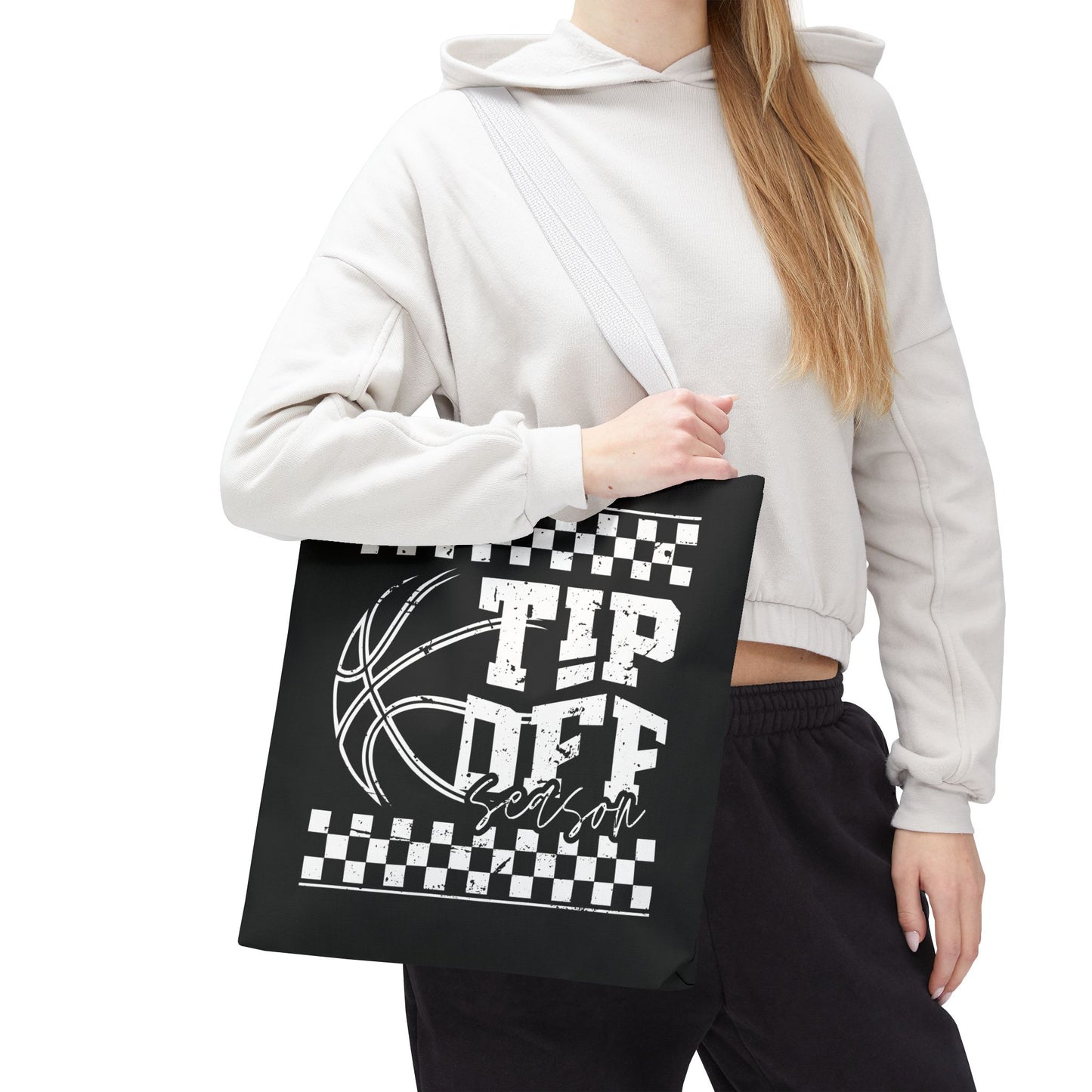 Tip-Off Season Retro Basketball Tote Bag – Vintage Style Game Day Carry-All