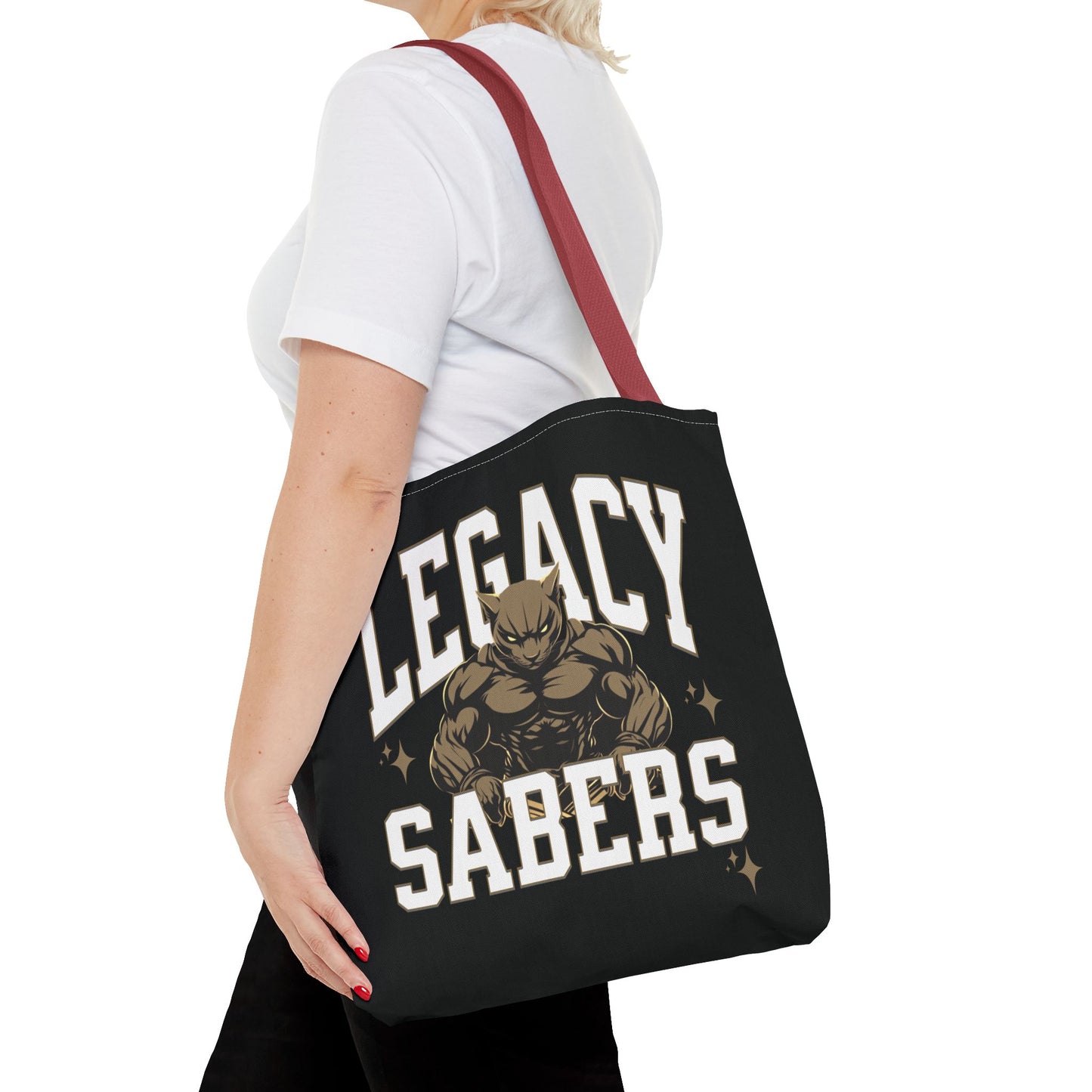 Personalized Muscle Mascot Game Day Tote – Custom School Colors & Bold Collegiate Design