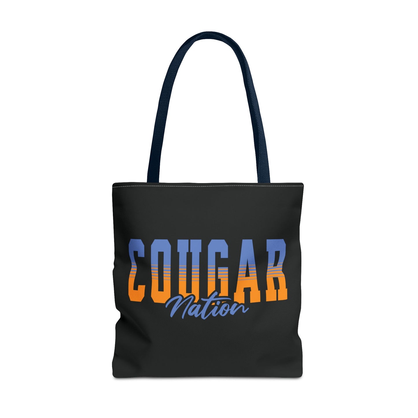 Personalized Team Mascot Nation Tote Bag – Custom School Colors & Collegiate Stripes
