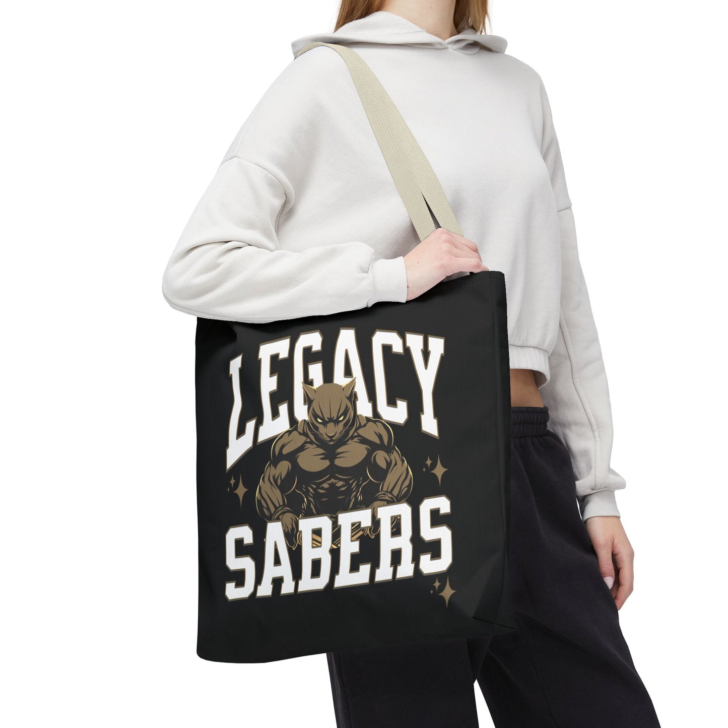 Personalized Muscle Mascot Game Day Tote – Custom School Colors & Bold Collegiate Design