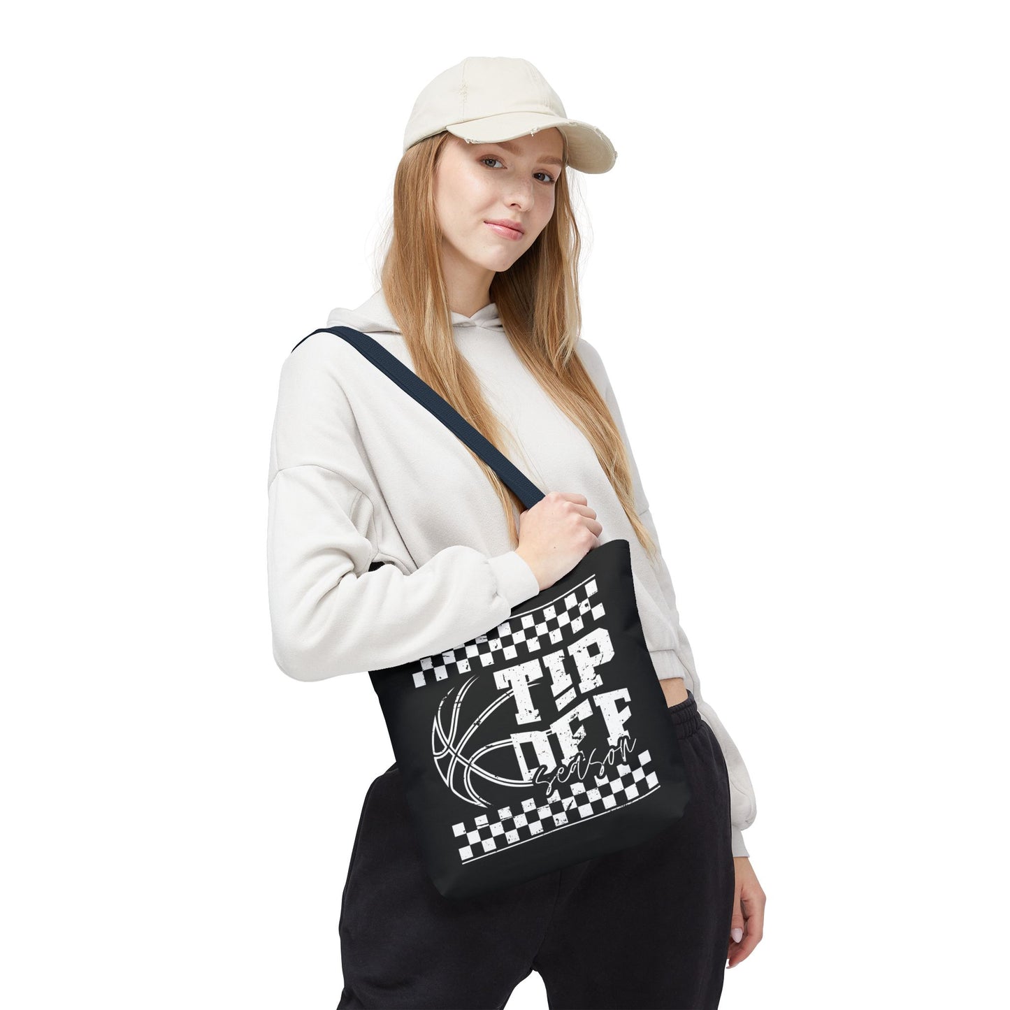 Tip-Off Season Retro Basketball Tote Bag – Vintage Style Game Day Carry-All