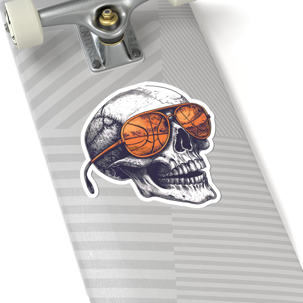 Cool Skull Basketball Kiss-Cut Stickers - Perfect for Sports Fans & Decor
