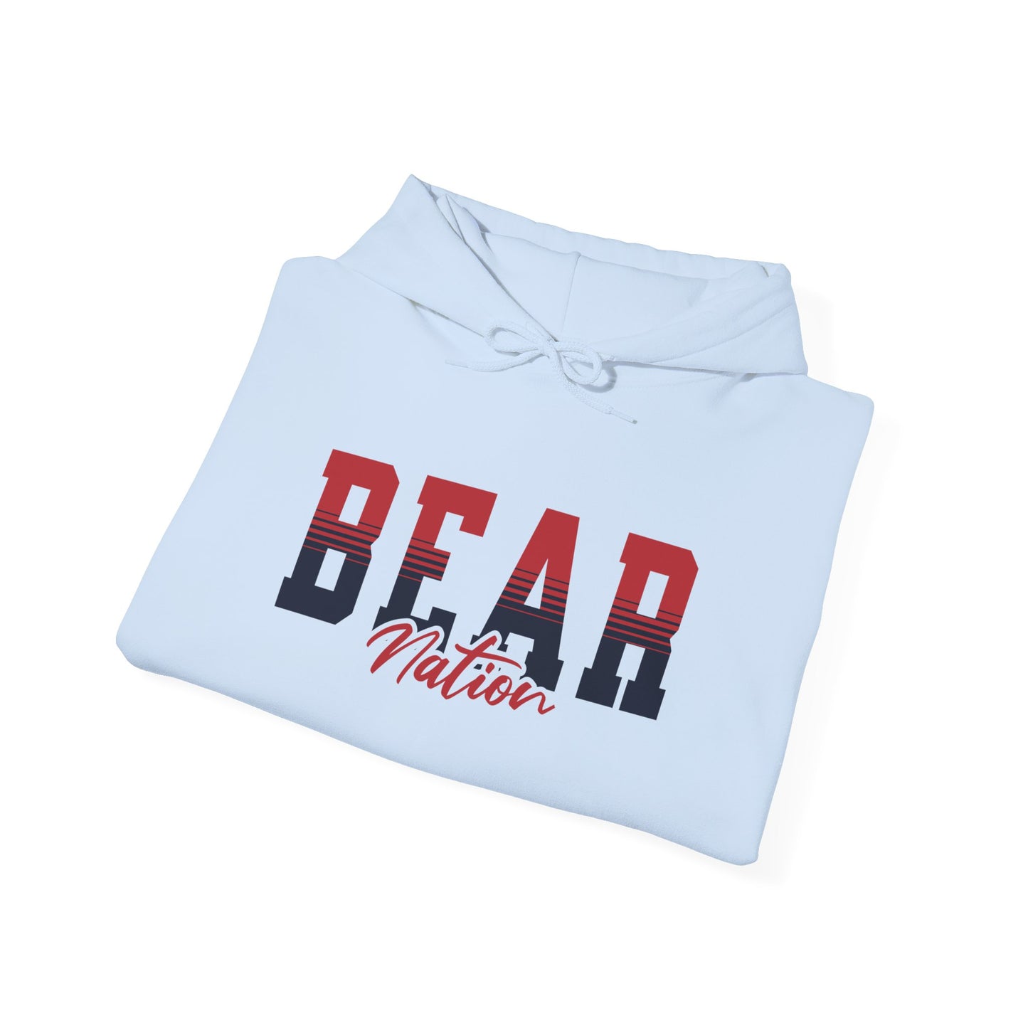 Personalized Team Mascot Nation Hoodie – Custom School Colors & Collegiate Stripes | Gildan Hoodie
