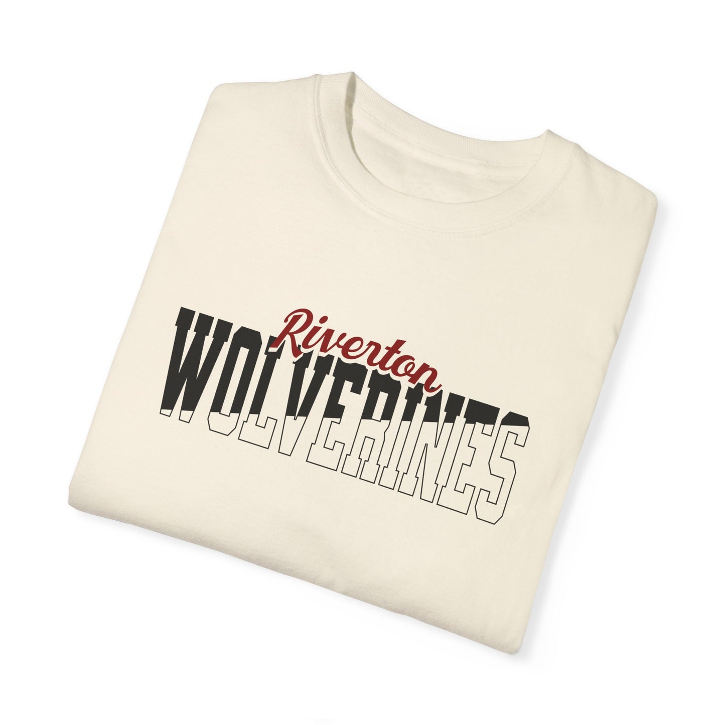 Custom Team Mascot T-Shirt - Personalized School Colors & Bold Collegiate Text