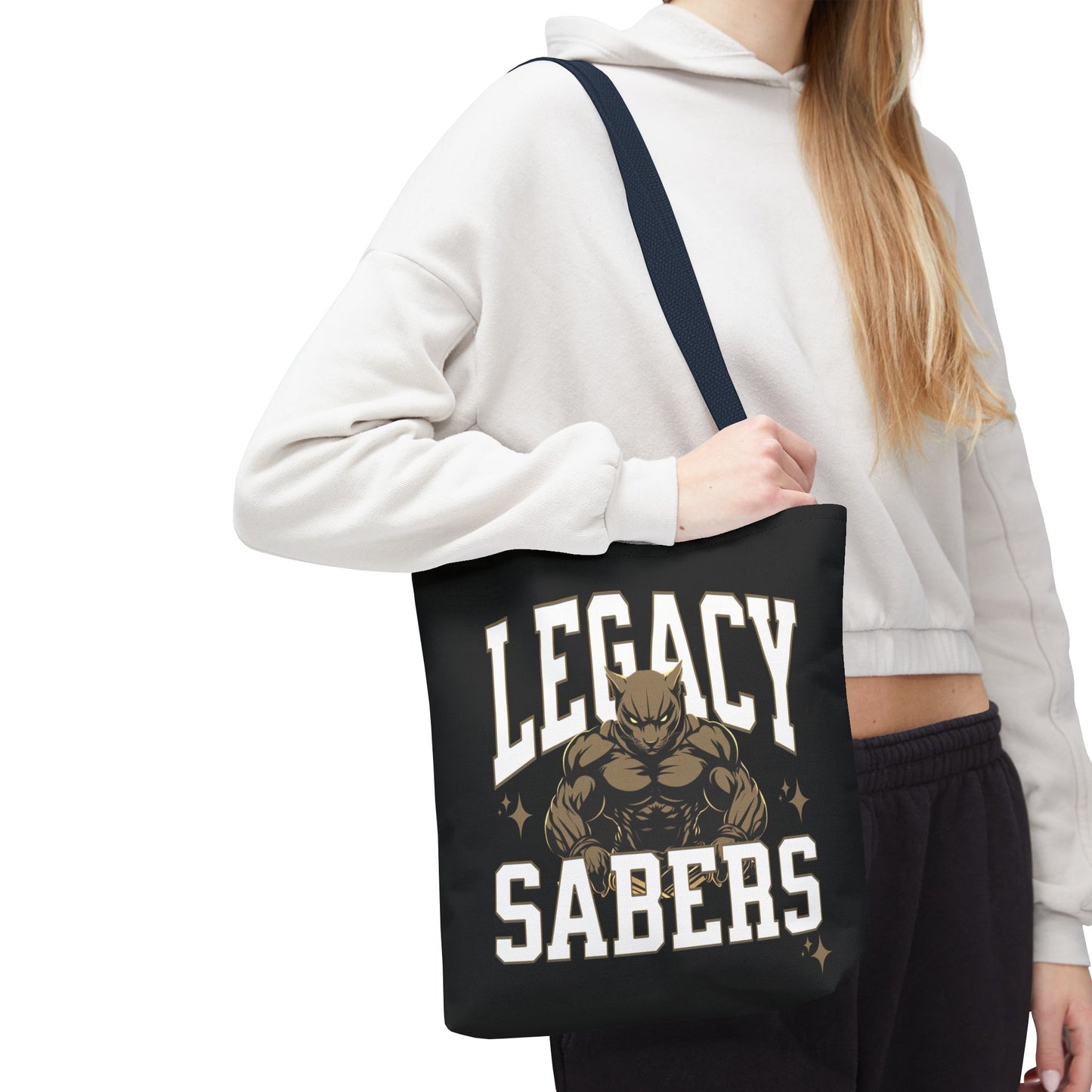 Personalized Muscle Mascot Game Day Tote – Custom School Colors & Bold Collegiate Design