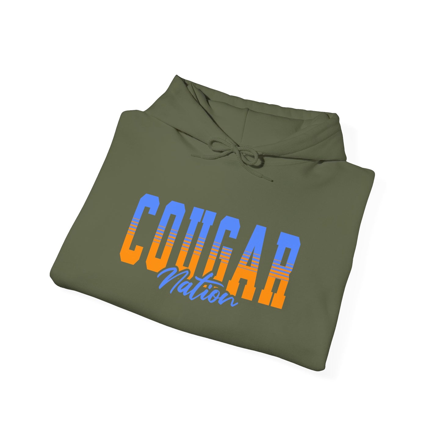 Personalized Team Mascot Nation Hoodie – Custom School Colors & Collegiate Stripes | Gildan Hoodie
