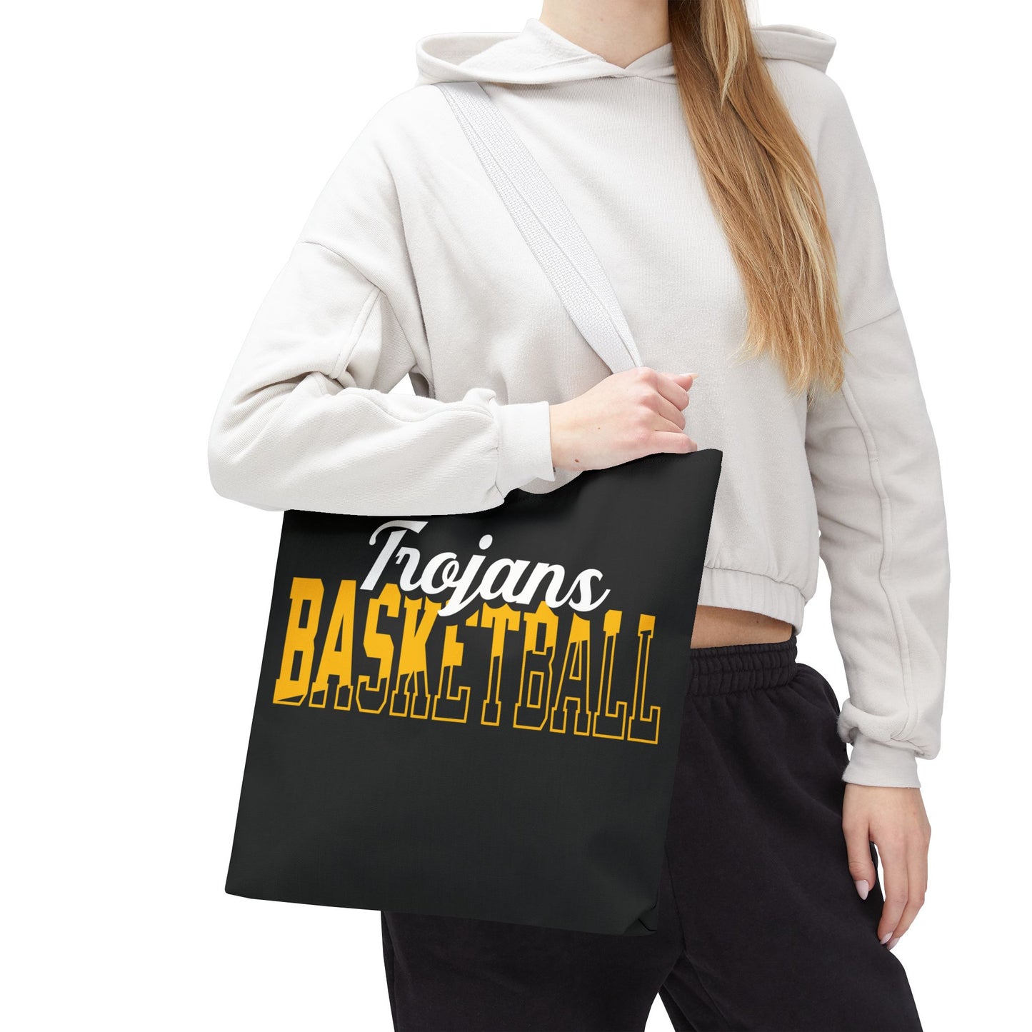 Custom Team Mascot Tote Bag – Personalized School Colors & Half-Solid, Half-Outline Text
