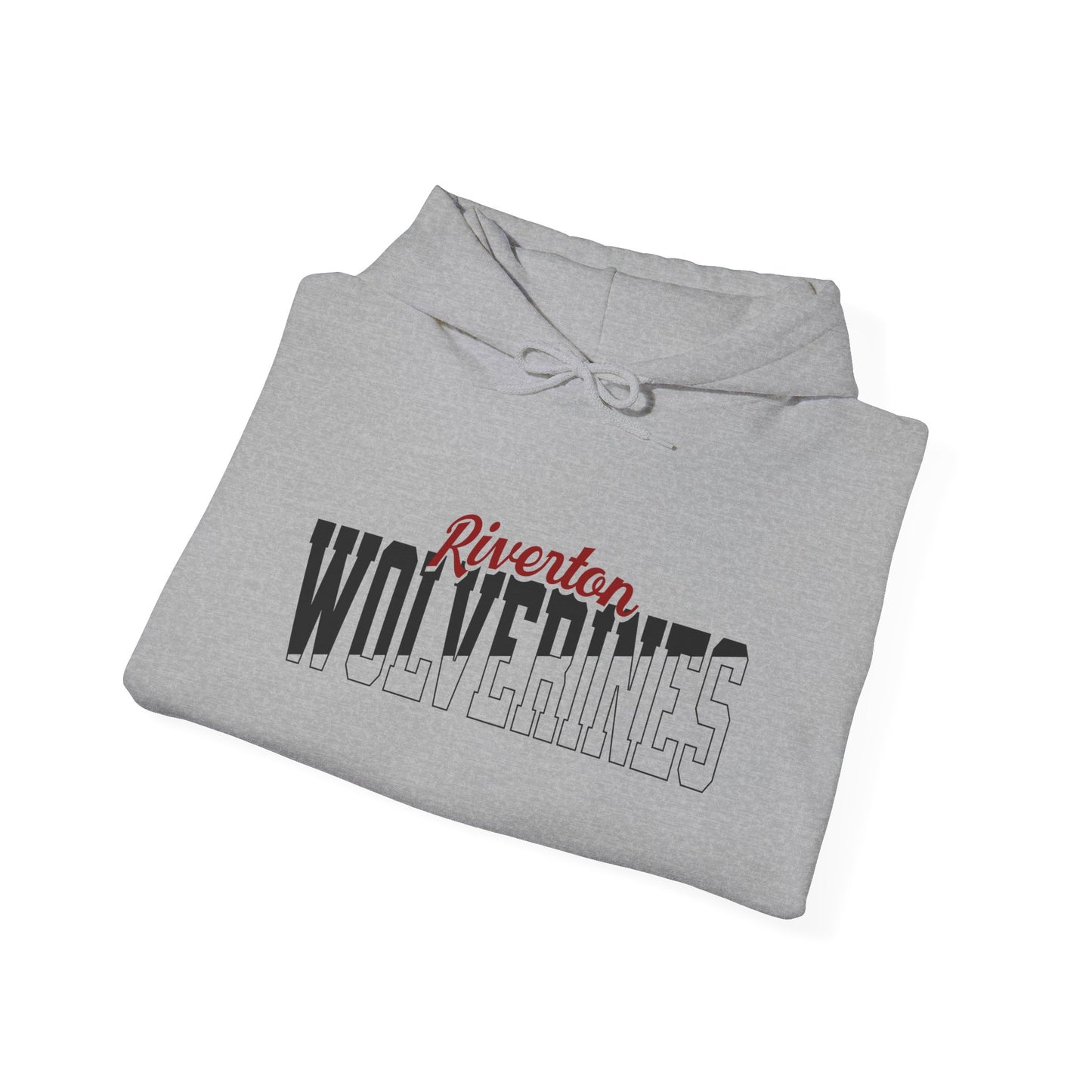 Custom Team Mascot Hoodie – Personalized School Colors & Half-Solid, Half-Outline Text