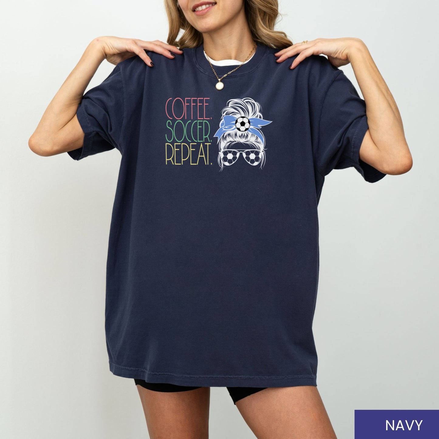 Coffee. Soccer. Repeat. T-Shirt – Perfect Gift for Soccer Players, Fans, and Soccer Moms!