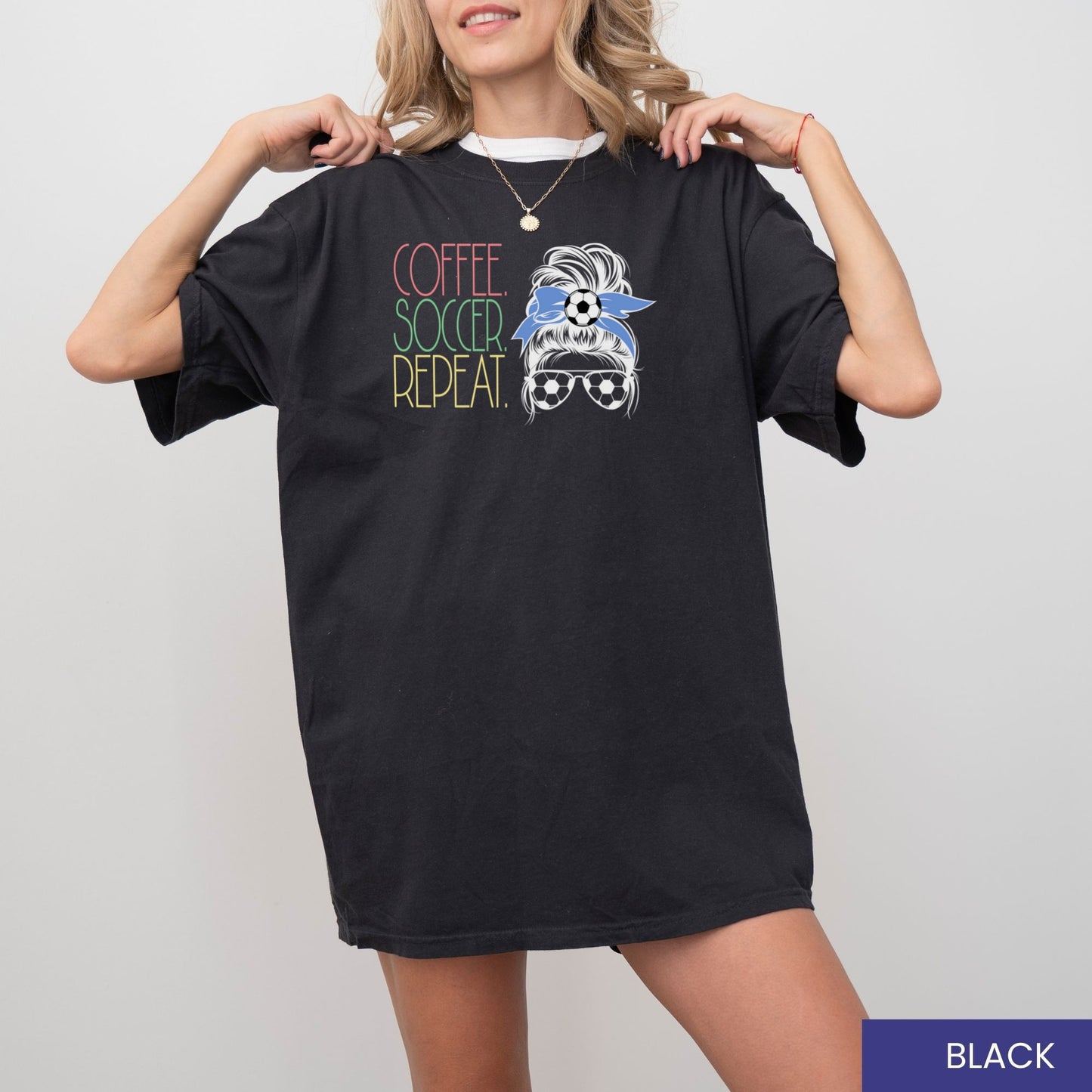 Coffee. Soccer. Repeat. T-Shirt – Perfect Gift for Soccer Players, Fans, and Soccer Moms!