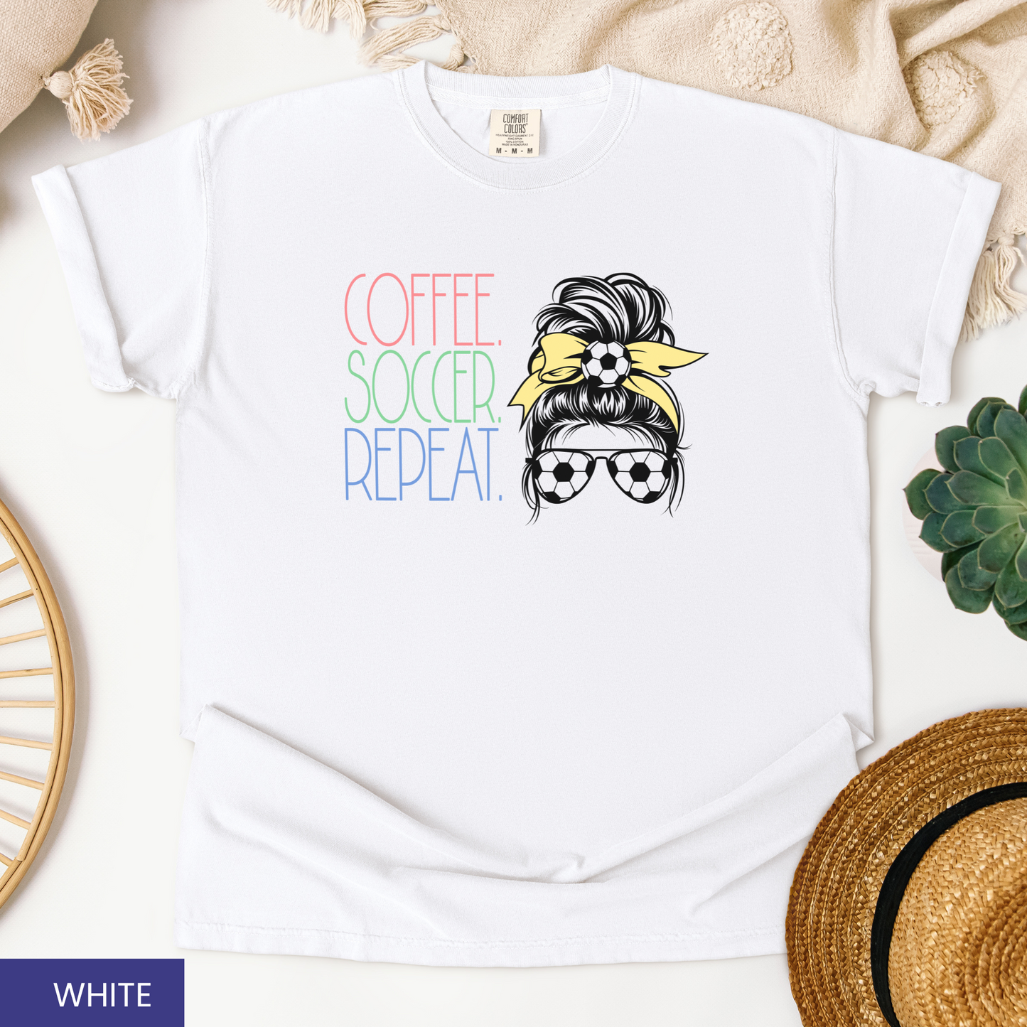 Coffee. Soccer. Repeat. T-Shirt – Perfect Gift for Soccer Players, Fans, and Soccer Moms!