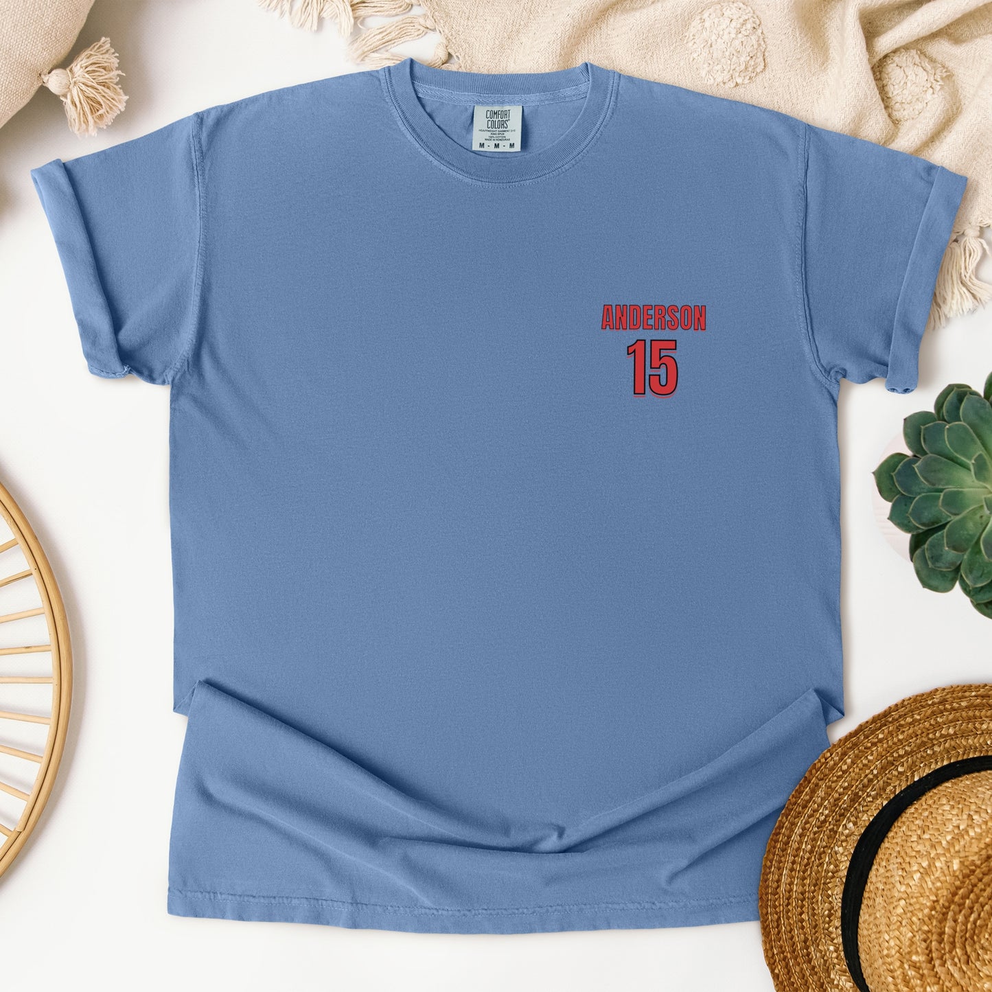 Personalized Girl's Soccer T-Shirt – Custom Team Mascot, Name, Number & School Colors – Game Day Shirt for Players & Fans
