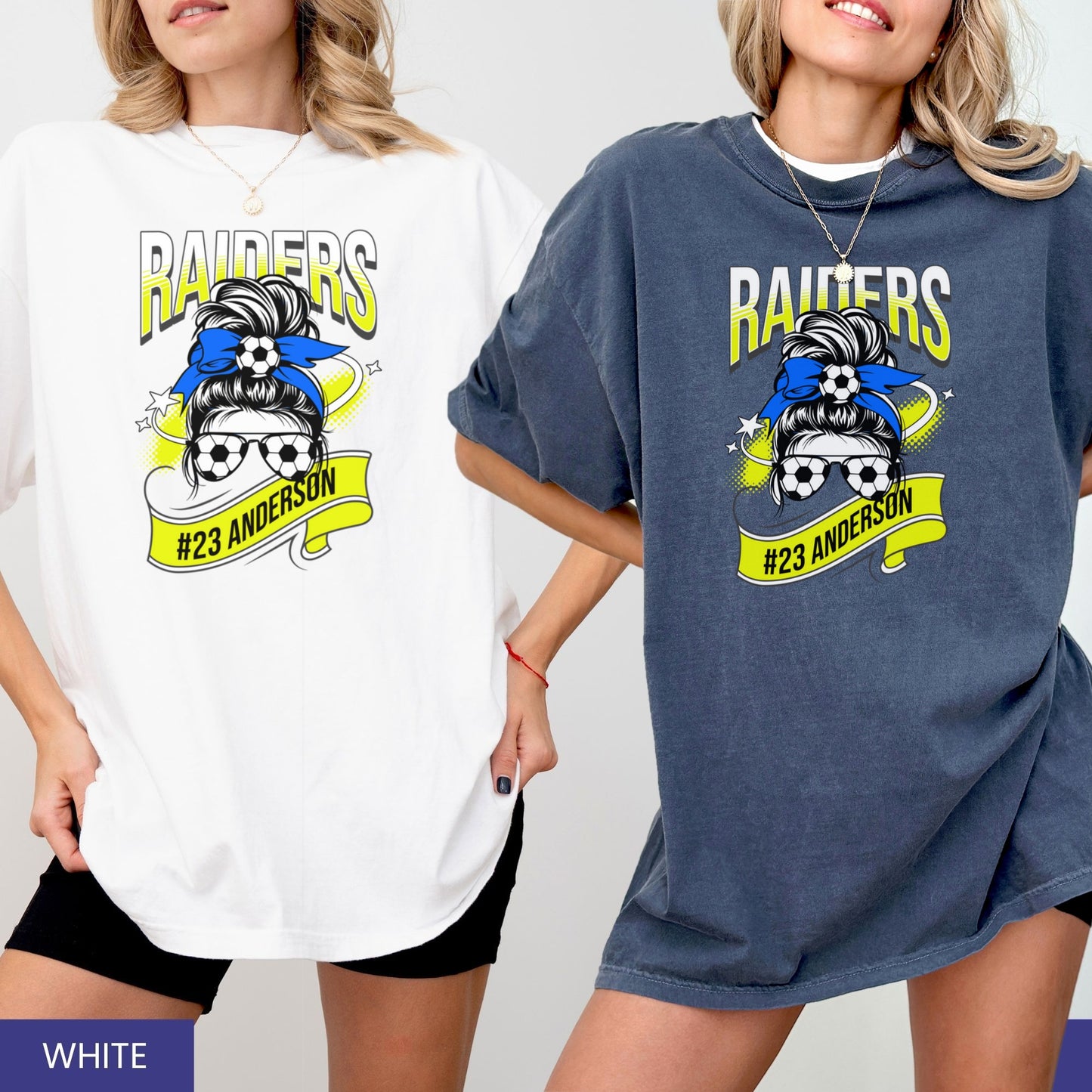 Personalized Retro Soccer Mom T-Shirt – Custom Team Mascot, Colors & Player Name/Number