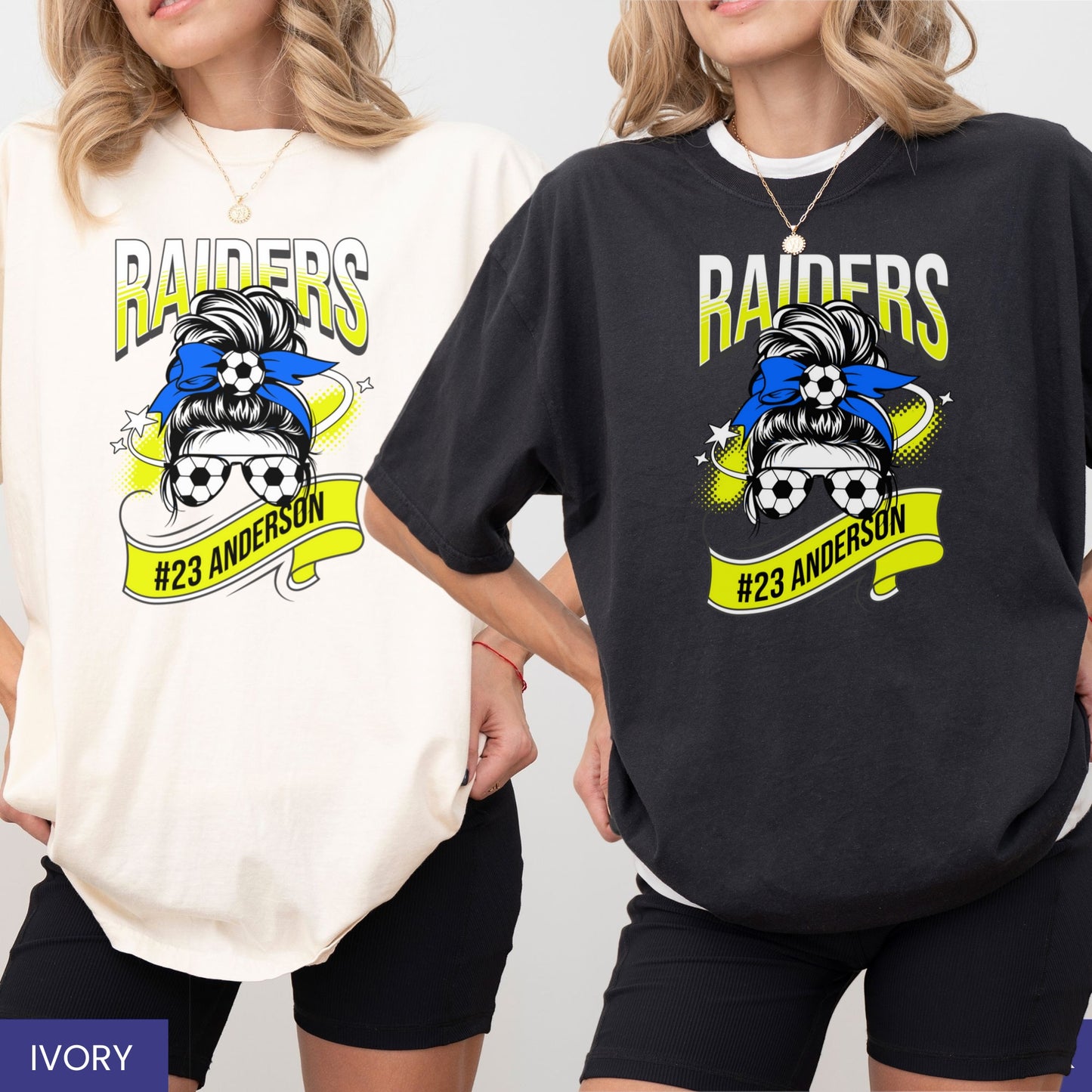 Personalized Retro Soccer Mom T-Shirt – Custom Team Mascot, Colors & Player Name/Number