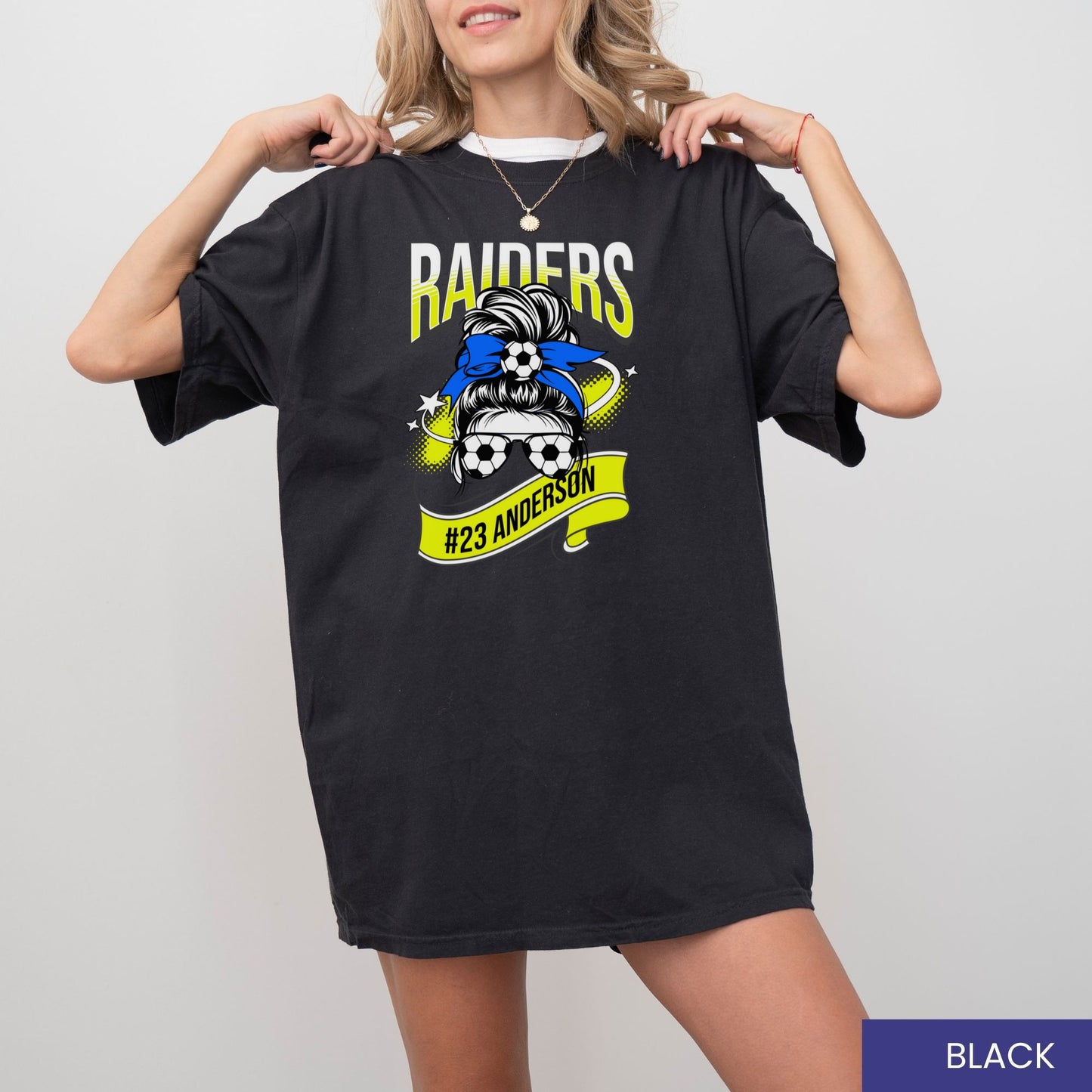 Personalized Retro Soccer Mom T-Shirt – Custom Team Mascot, Colors & Player Name/Number
