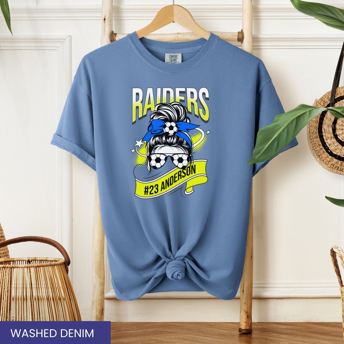 Personalized Retro Soccer Mom T-Shirt – Custom Team Mascot, Colors & Player Name/Number