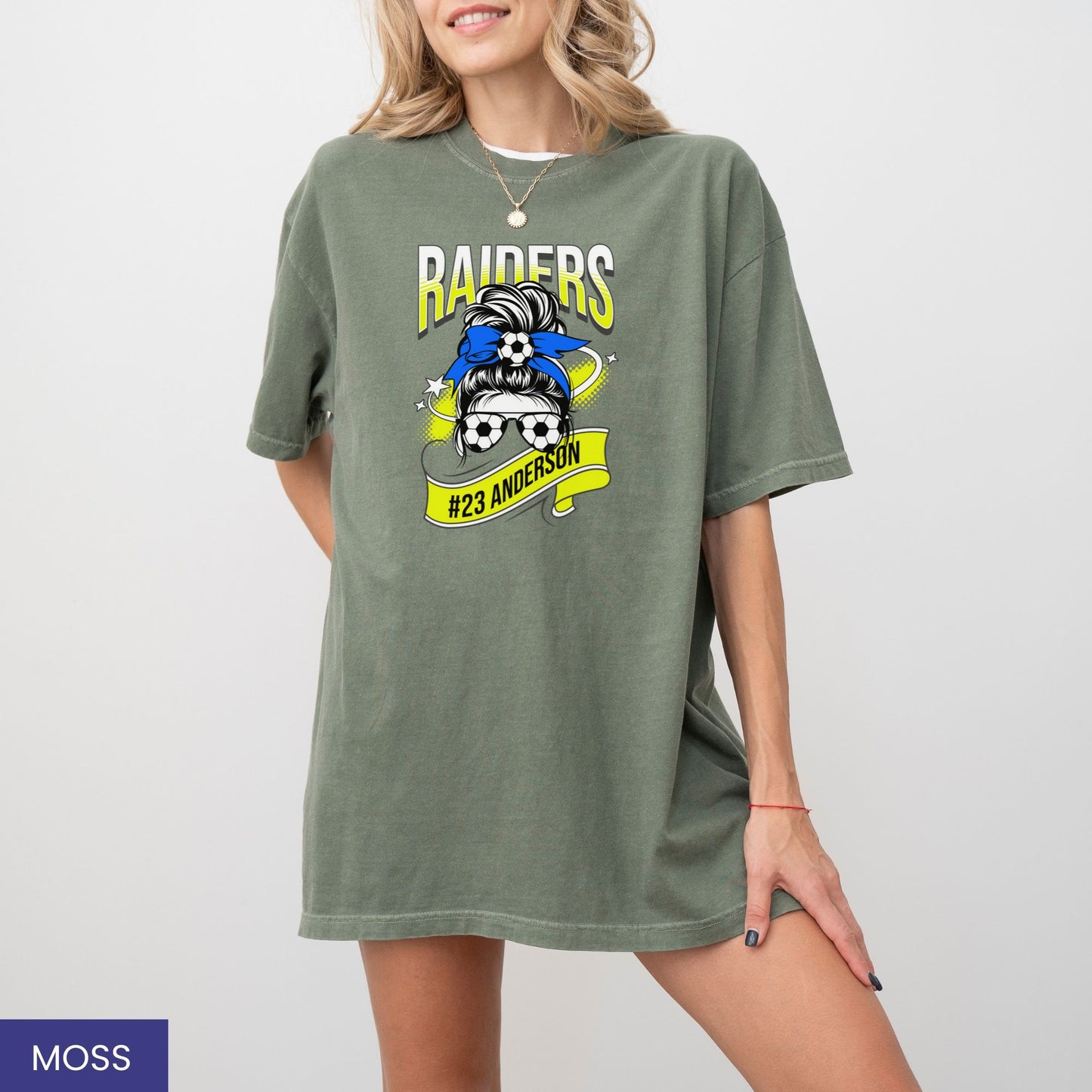 Personalized Retro Soccer Mom T-Shirt – Custom Team Mascot, Colors & Player Name/Number