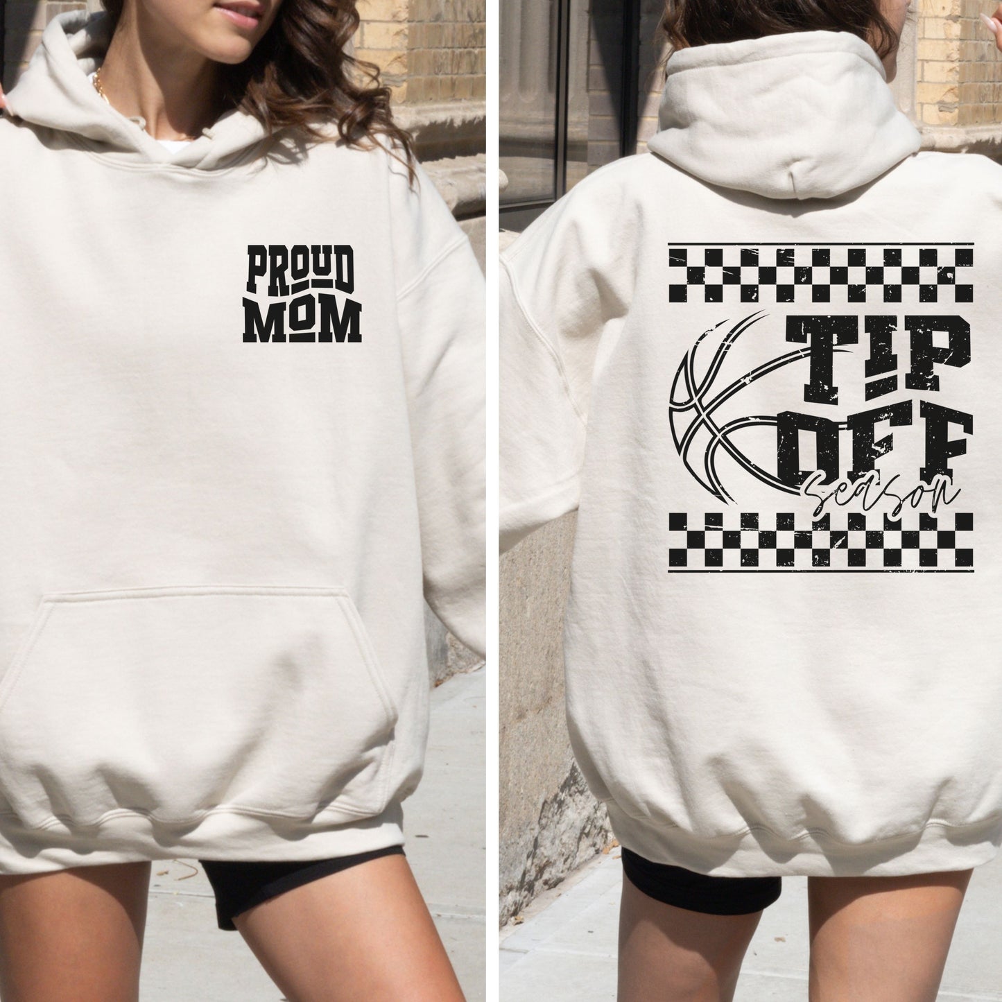Tip-Off Season Retro Basketball Hoodie – Personalized Game Day Style