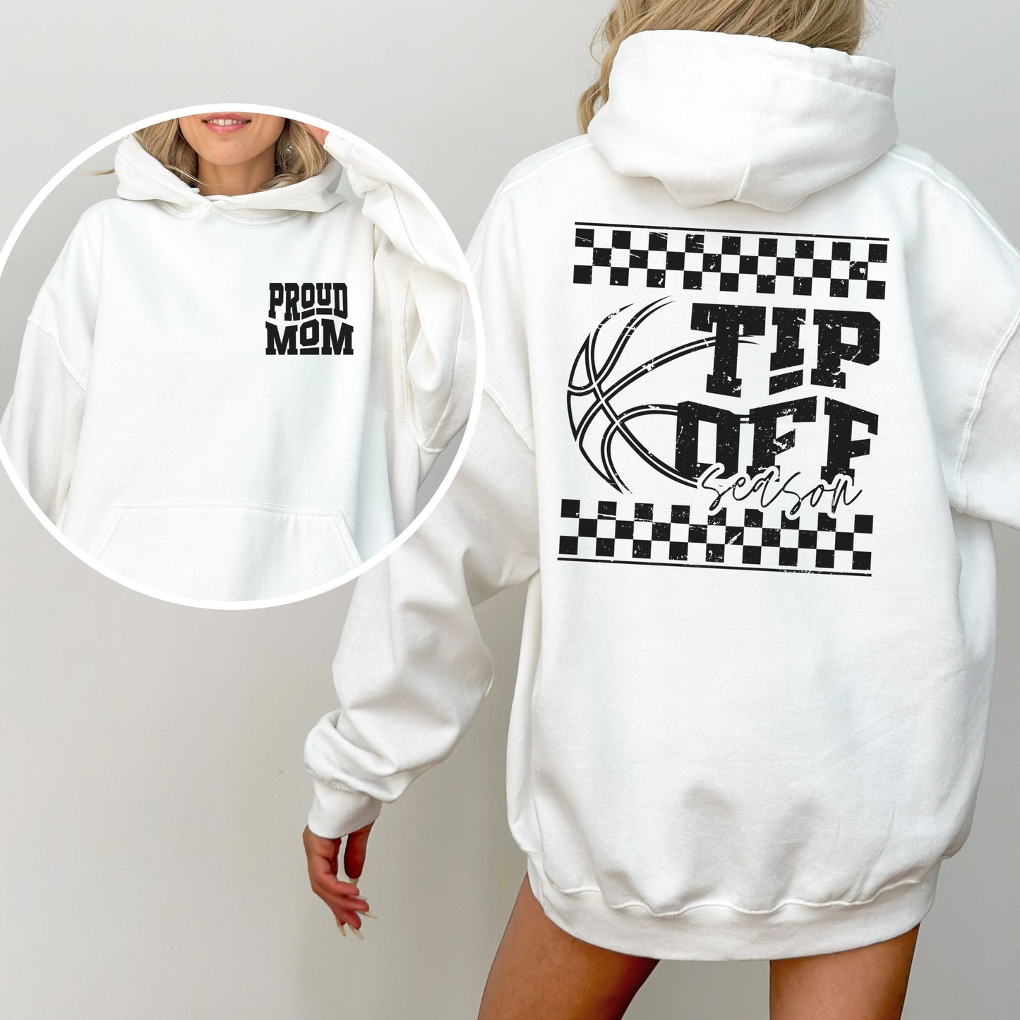 Tip-Off Season Retro Basketball Hoodie – Personalized Game Day Style