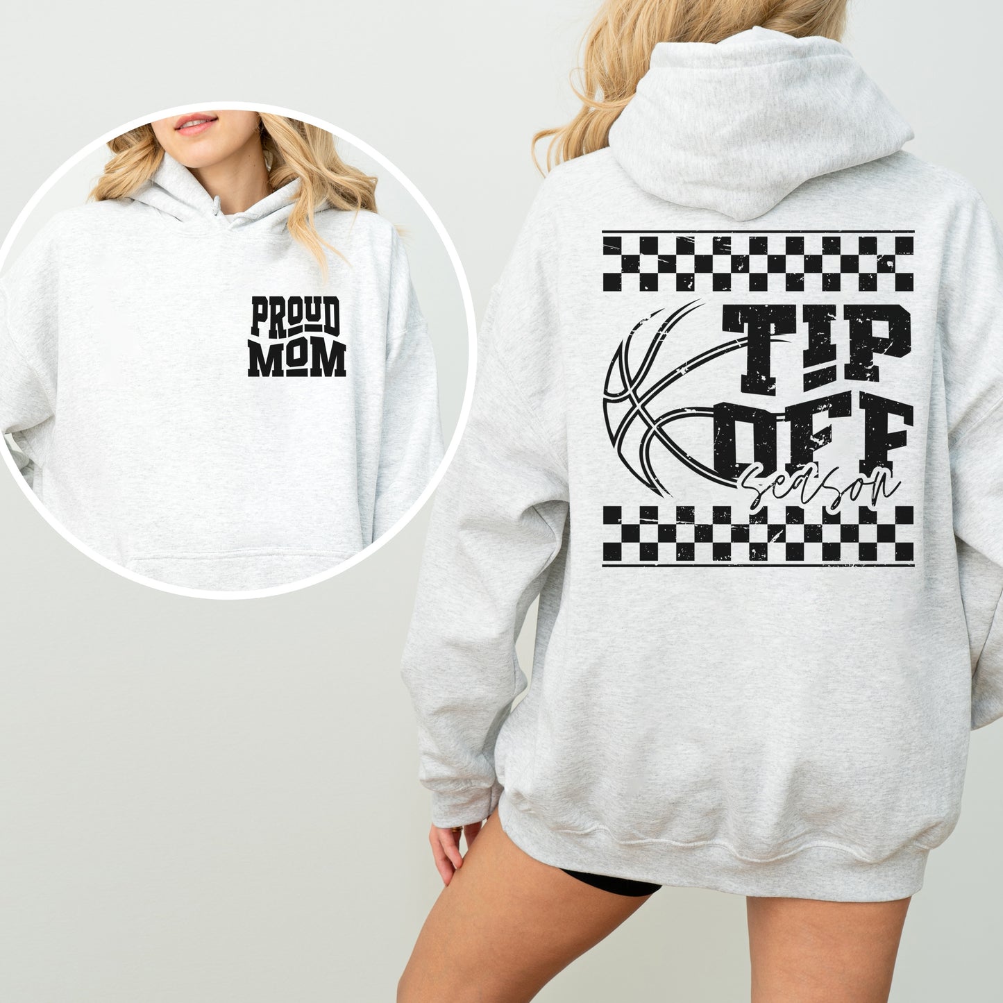 Tip-Off Season Retro Basketball Hoodie – Personalized Game Day Style