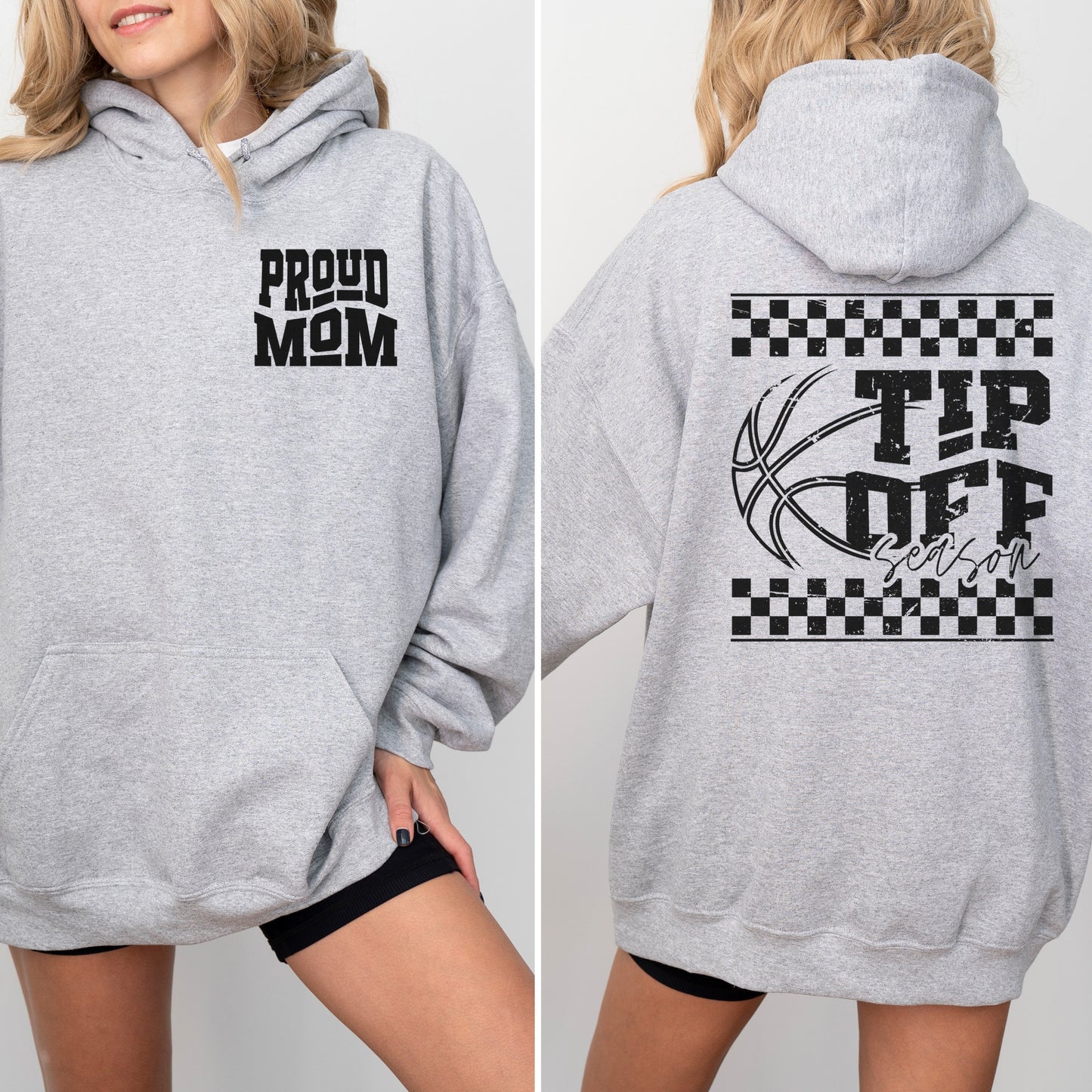 Tip-Off Season Retro Basketball Hoodie – Personalized Game Day Style