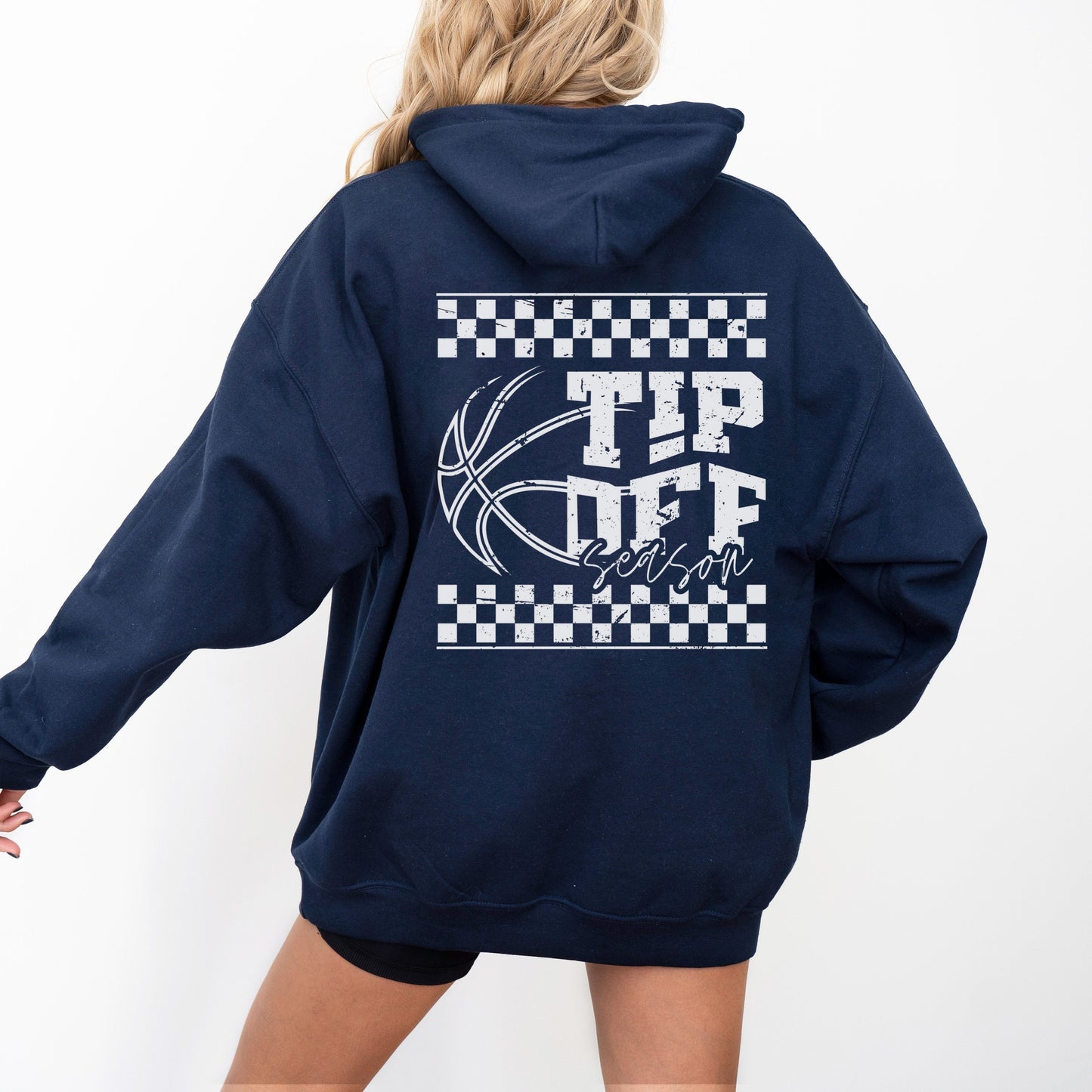 Tip-Off Season Retro Basketball Hoodie – Personalized Game Day Style
