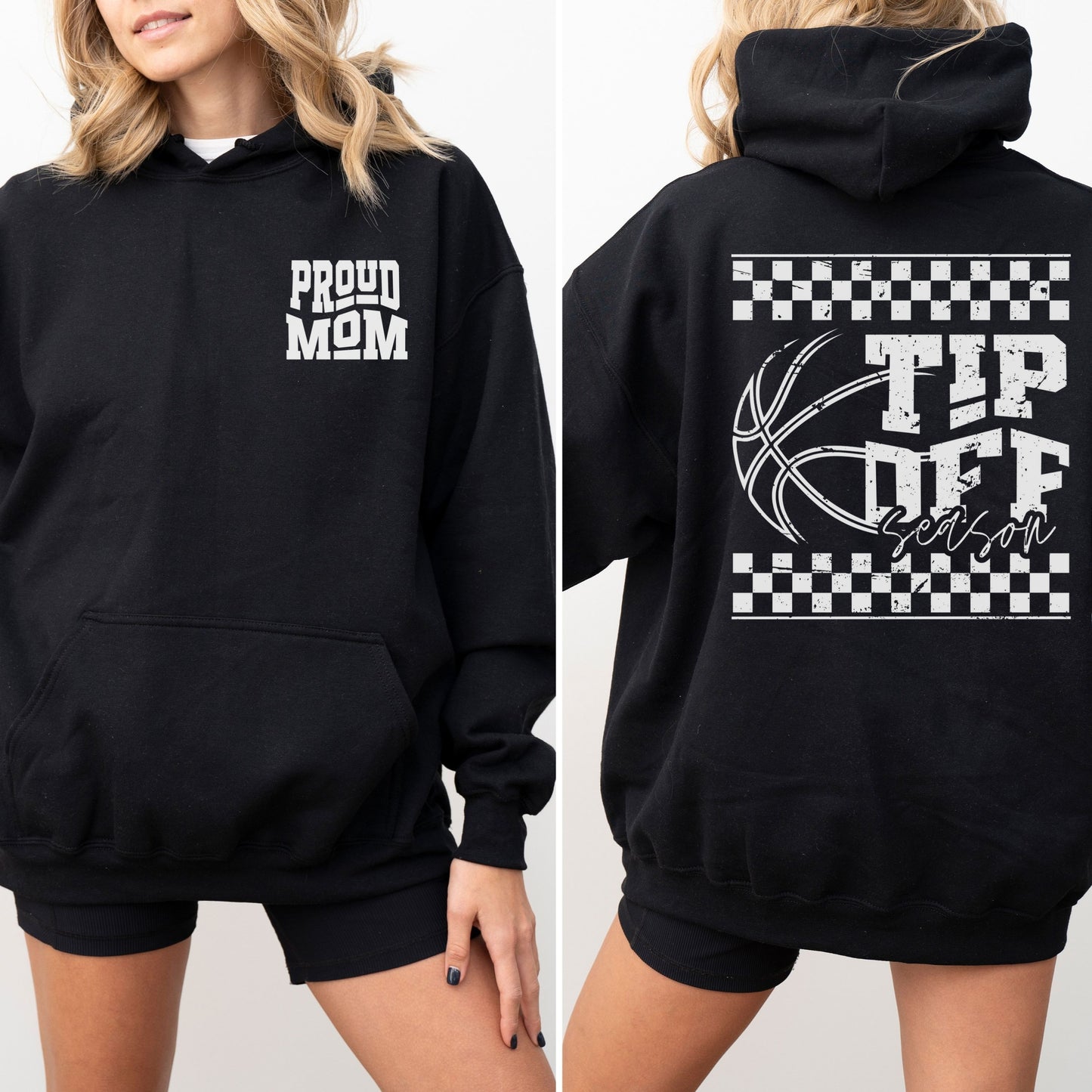 Tip-Off Season Retro Basketball Hoodie – Personalized Game Day Style