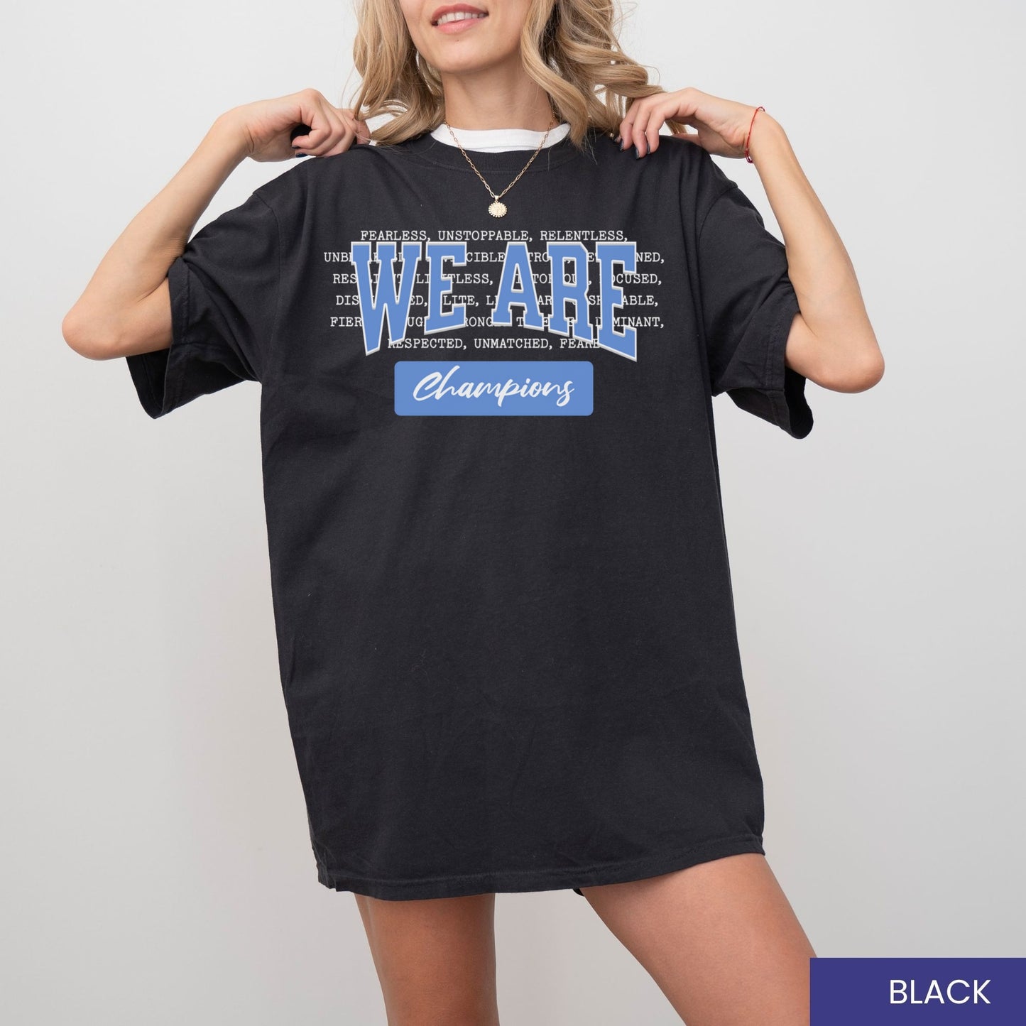 We Are Champions T-Shirt β Motivational Sports Tee for Athletes & Fans