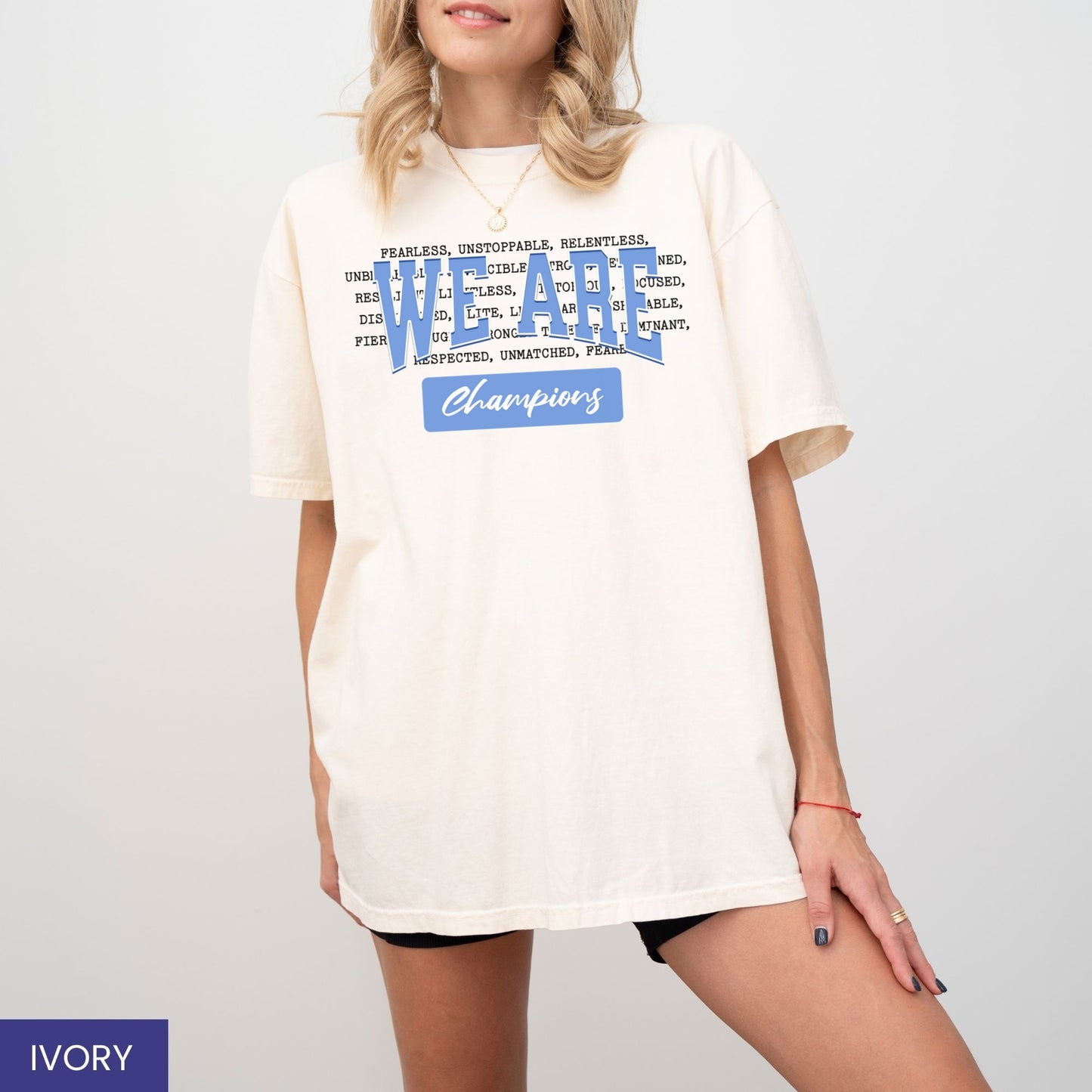 We Are Champions T-Shirt β Motivational Sports Tee for Athletes & Fans