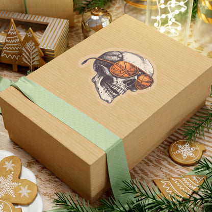 Cool Skull Basketball Kiss-Cut Stickers - Perfect for Sports Fans & Decor