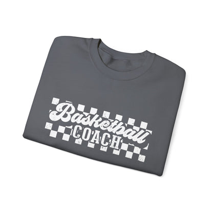 Personalized Retro Basketball Crewneck Sweatshirt – Vintage Checkered Design