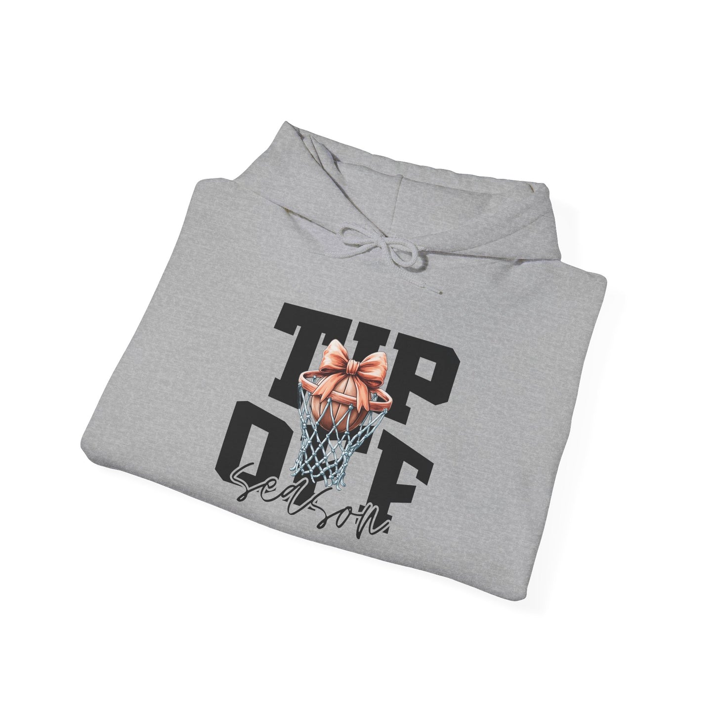Tip-Off Season Vintage Basketball Hoodie – Retro Coquette Bow Style