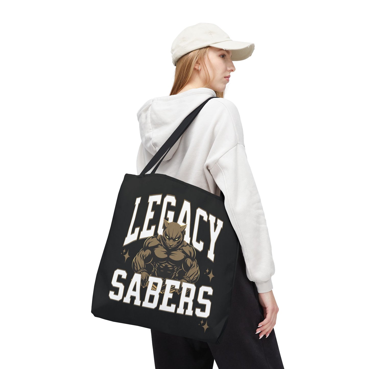 Personalized Muscle Mascot Game Day Tote – Custom School Colors & Bold Collegiate Design