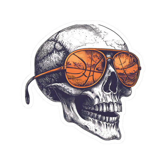 Cool Skull Basketball Kiss-Cut Stickers - Perfect for Sports Fans & Decor