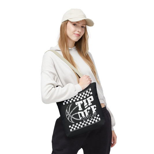 Tip-Off Season Retro Basketball Tote Bag – Vintage Style Game Day Carry-All