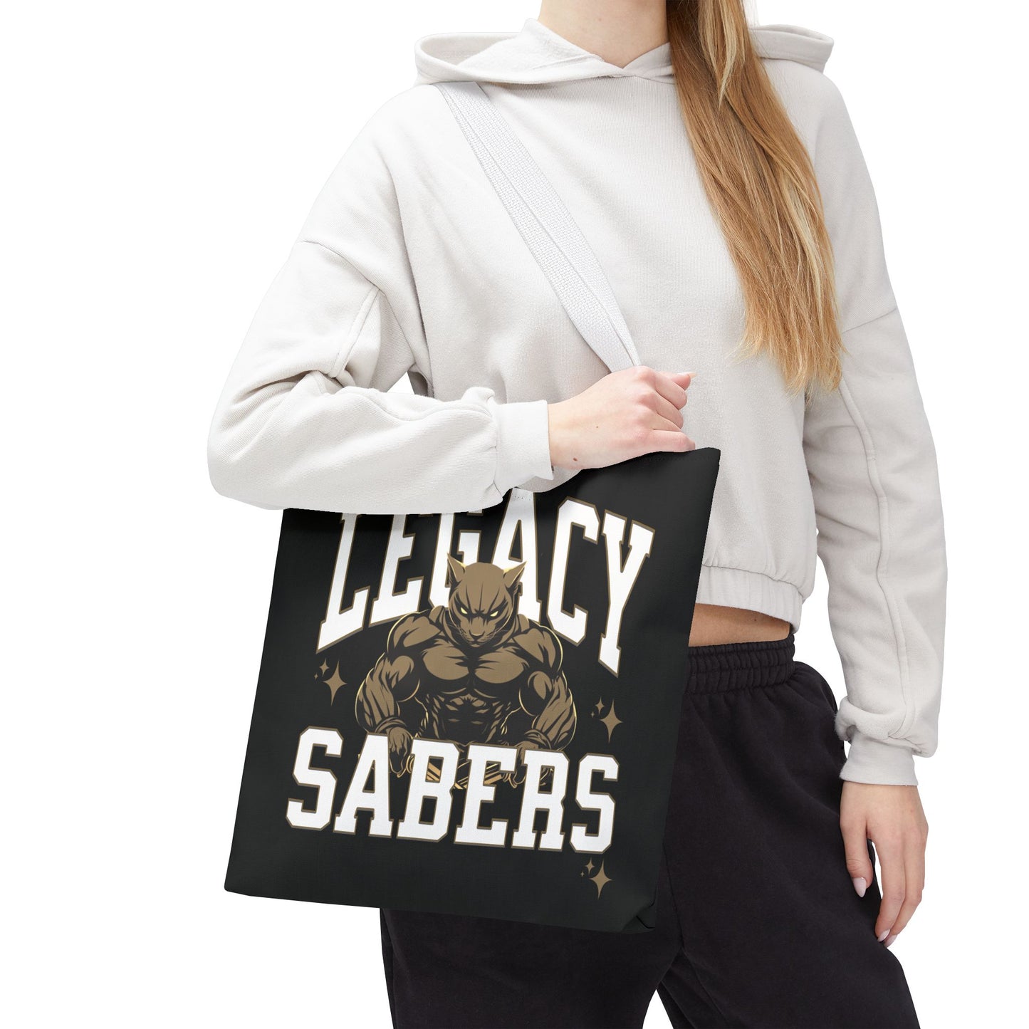 Personalized Muscle Mascot Game Day Tote – Custom School Colors & Bold Collegiate Design