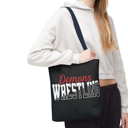 Personalized Wrestling Team Mascot Tote Bag – Custom School Colors & Bold Collegiate Design